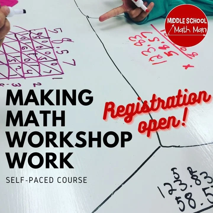 Course Work Mathematics Making Math Workshop Work Course — Middle School Math Man