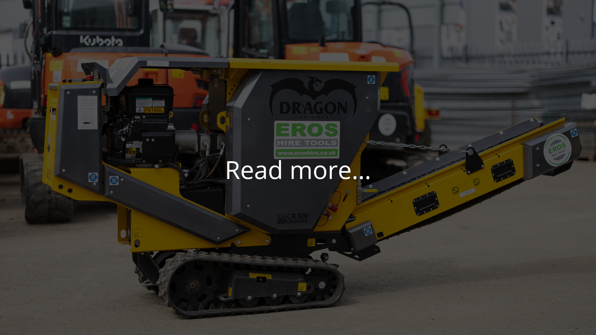 Eros Hire Tools take delivery of CR300 Crusher