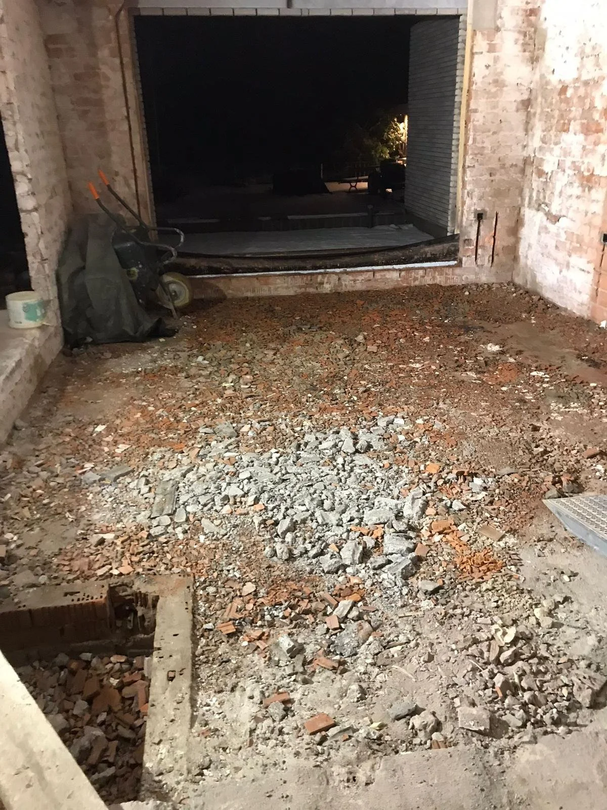 New internal base using crushed rubble