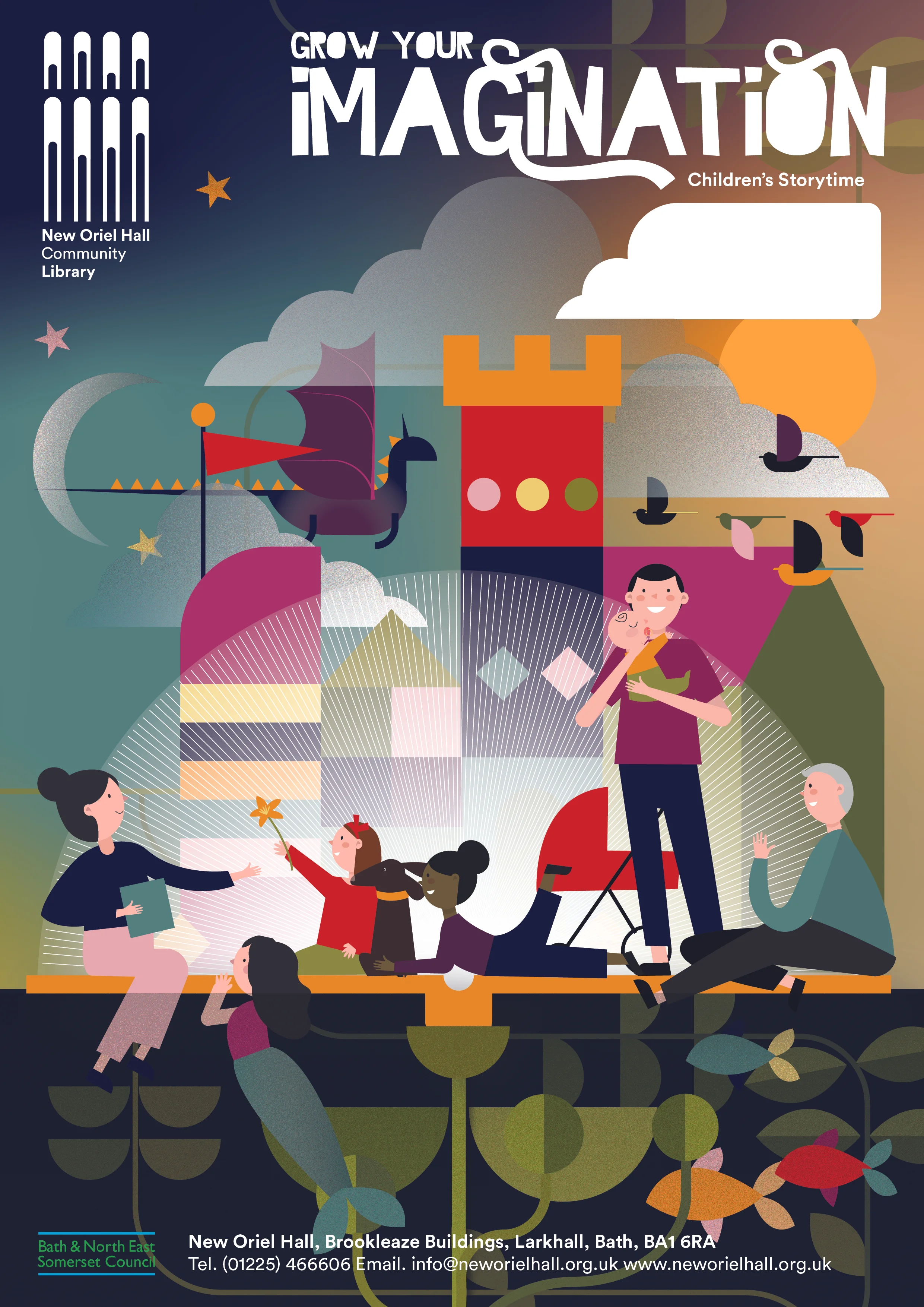 New Oriel Hall Community Library - Children's Storytime Poster