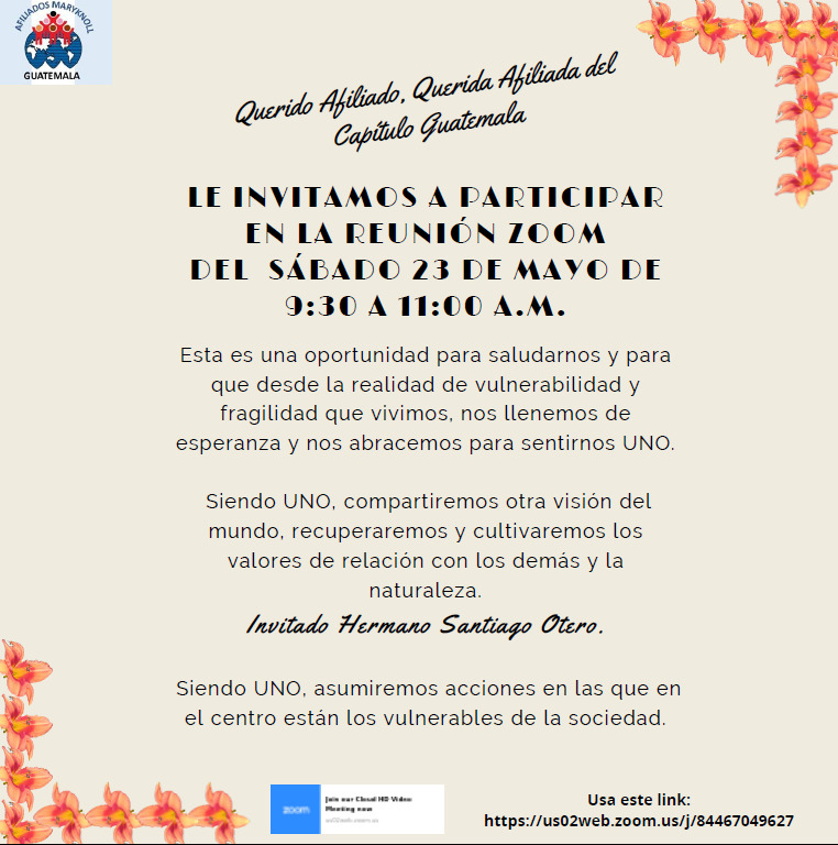 Invitation - Guatemala Chapter Zoom Meeting