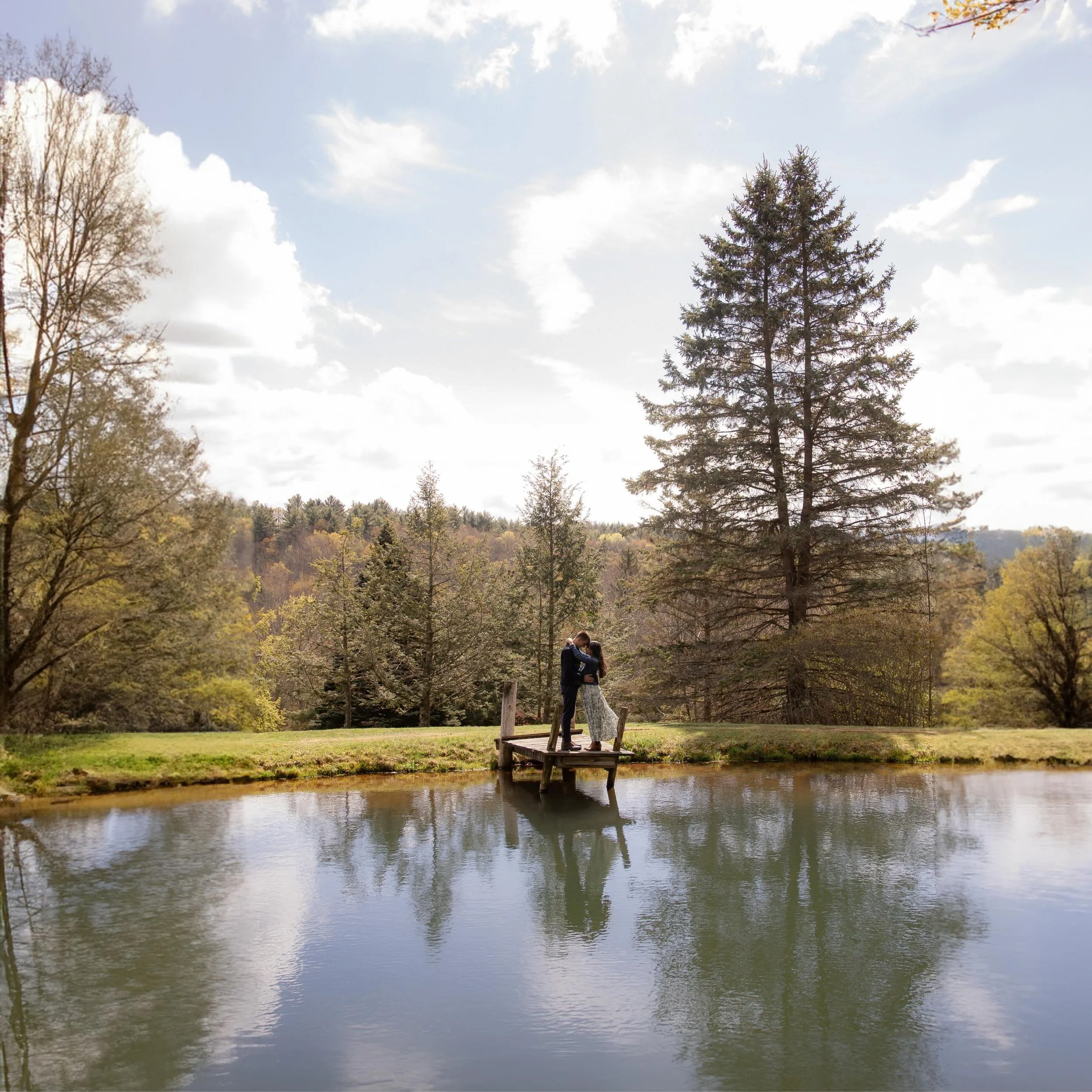 I met Stephanie and Nick in the Catskills for their engagement session earlier this month and it was such a special morning. We had blue skies, full sunshine and chilly mountain air despite the forecast for grey skies and possible rains. I had so muc