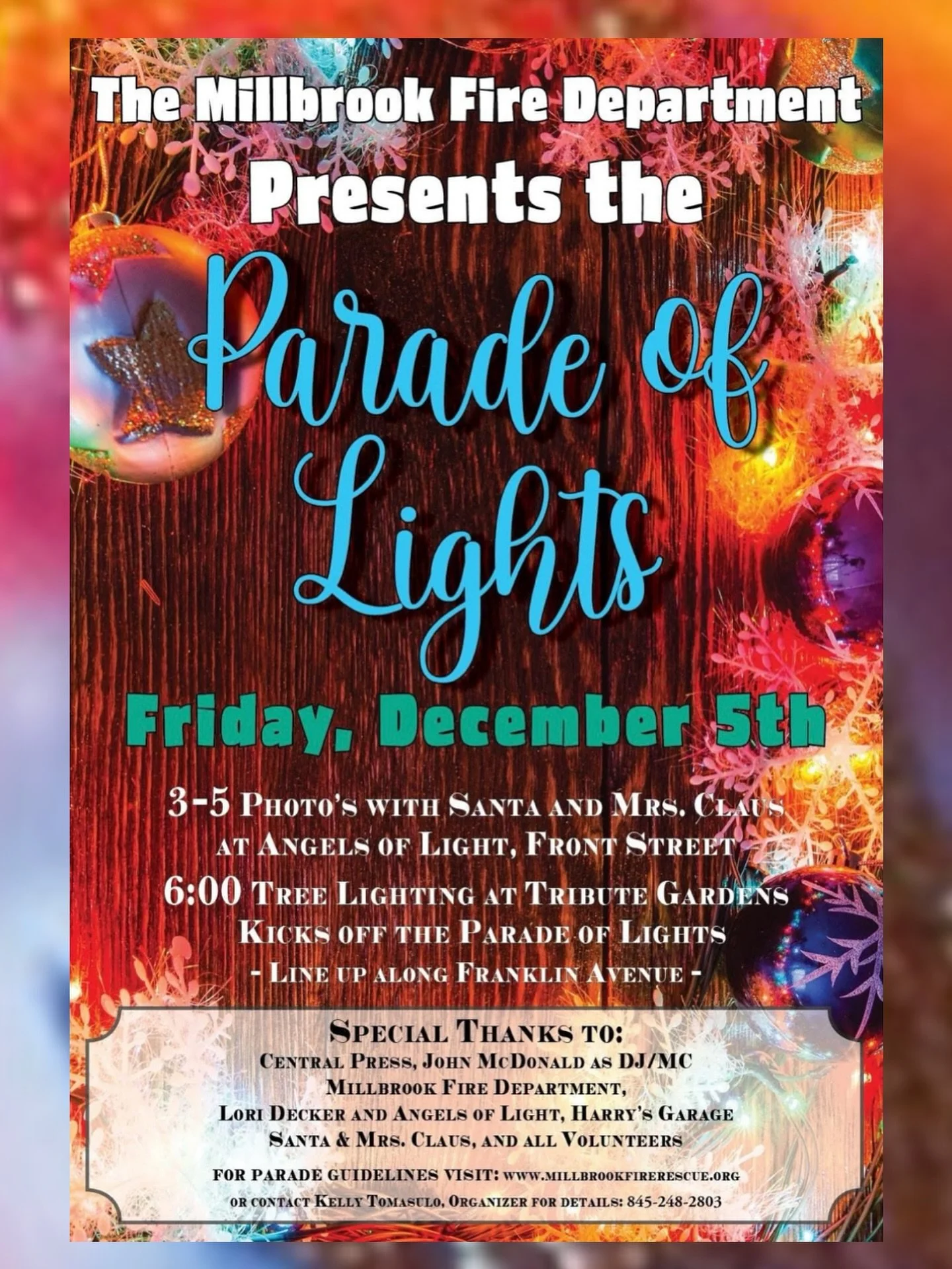 📣 The Millbrook Fire Department @millbrookenginehookandladderny has confirmed that Santa and Mrs Claus have officially accepted their invitation to attend the Tree Lighting and Parade of Lights 🎅🧑&zwj;🎄🎄on Friday, December 5th 🚒✨

#millbrookfir