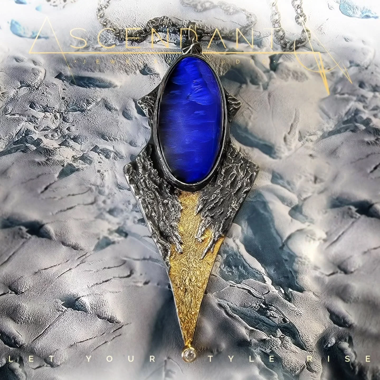 Being the big volcano fan that I am, I feel pulled toward the dynamism of Nordic landscapes with their ever existant tension of fire meeting ice. 
🌋❄️⚖️
The centerpiece of this new Primordia statement necklace is a special creation of its own. One b
