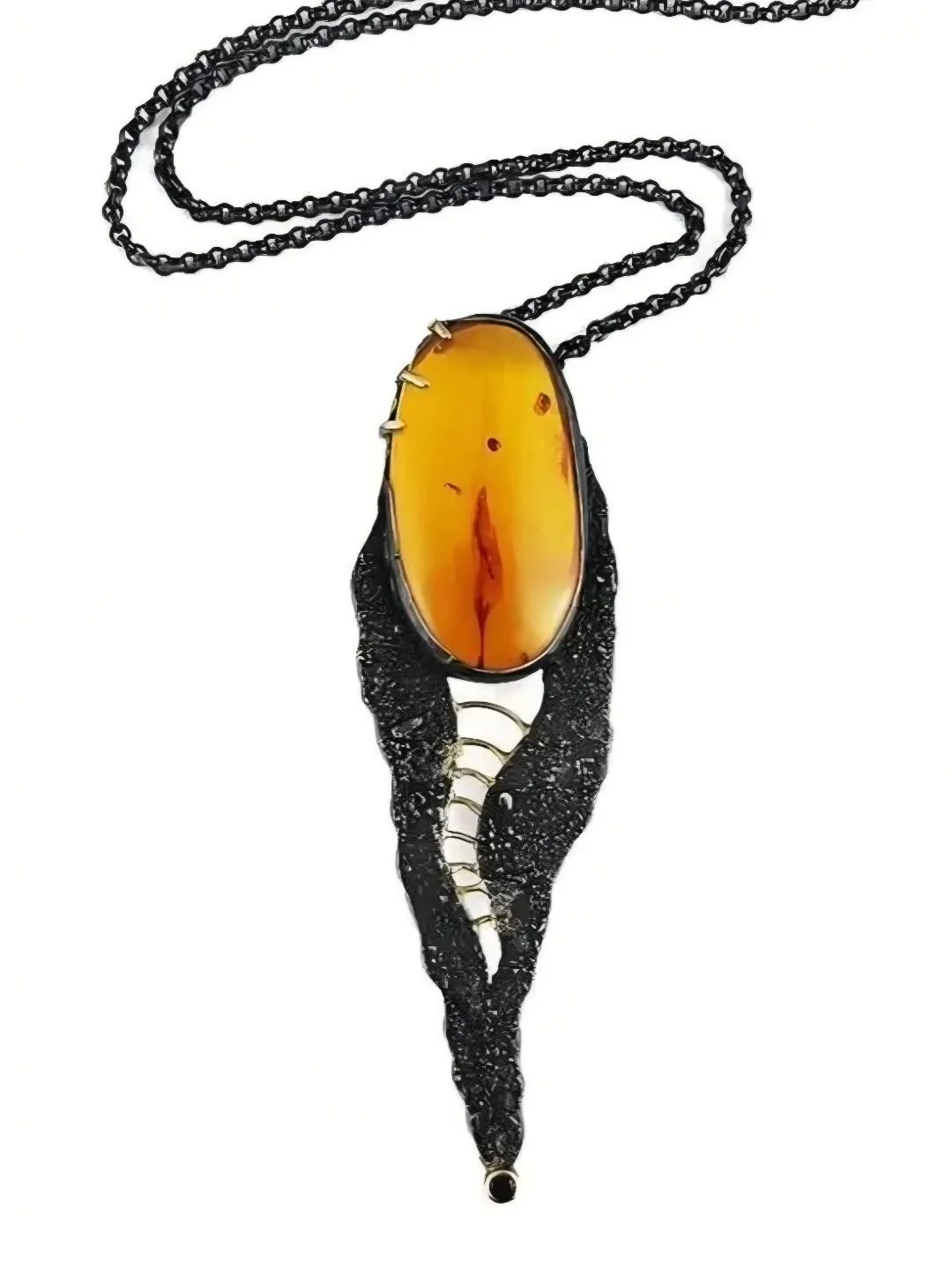 This little inner light we've got to let it shine, let it shine, let it shine, all the time
🎆💡🌋🌅🪽🎆
I'm throwing it back today to this Primordia "Ancient Fire" necklace I made New Year's Eve 2020. What a year that was! I made this piec
