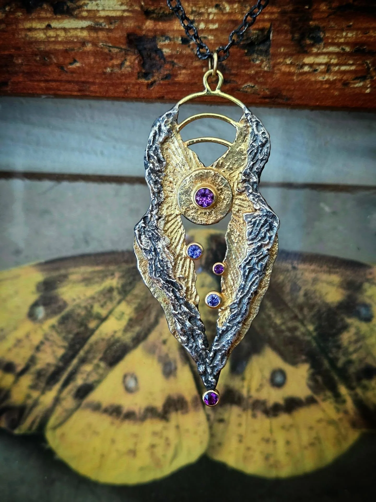 "Has anyone ever told you that your work looks like Biblically accurate angels?"
🙏
Primordia "Divine Signal" necklace with amethyst and tanzanite, 2026
🔊🪜🧬🪽🔮👁✨️
I've got a bit of a thing for angels, and apparently y'all are