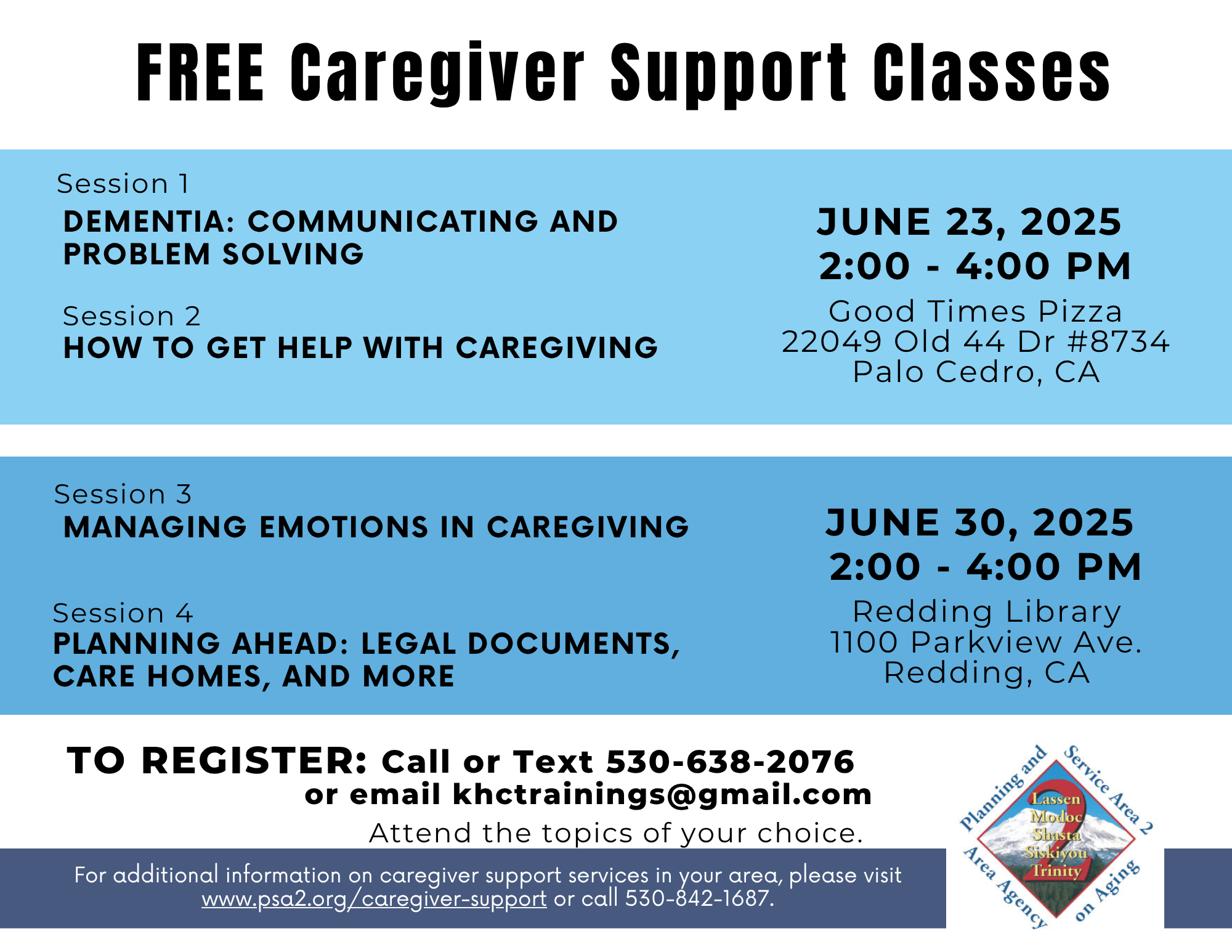 FREE Caregiver Support Classes