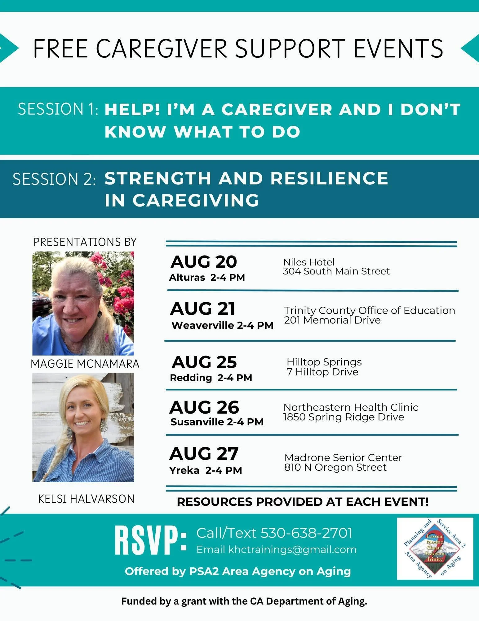 Free Caregiver Support Events