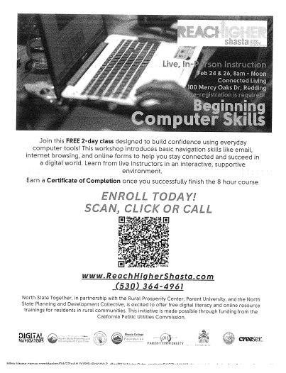 Computer Classes (February 24th &amp; 26th) 