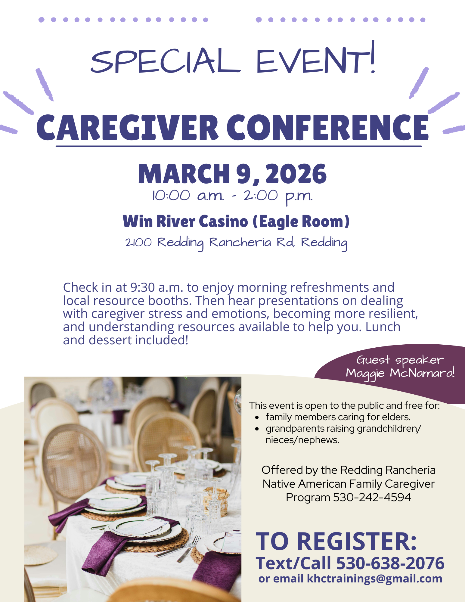 CAREGIVER CONFERENCE (Redding Rancheria)