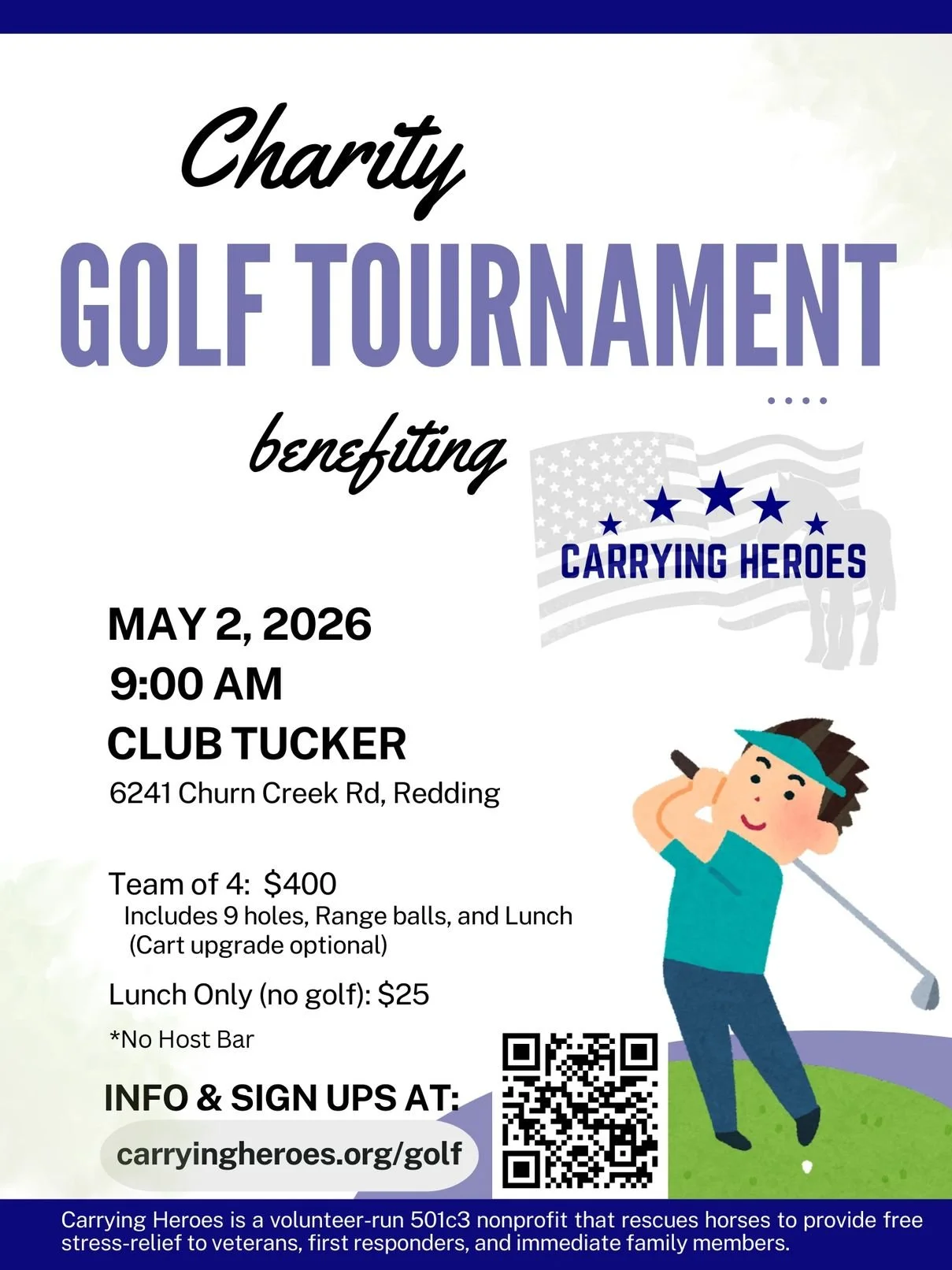 Fundraiser: Carrying Heroes Golf Tournament 