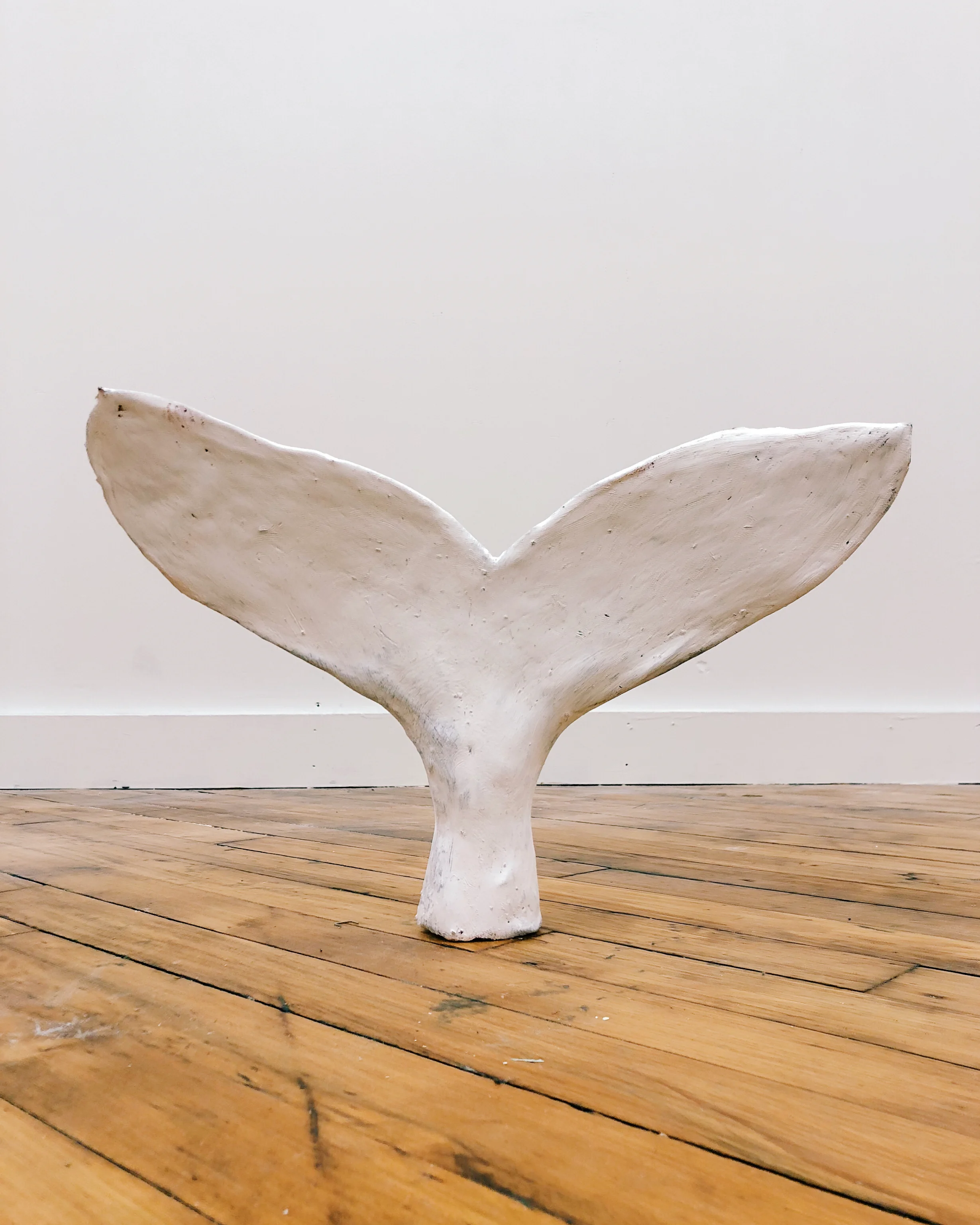 One | A White | Rooted in Spirit | The Symbol, 2019, sculptures of various sizes, clay and paint