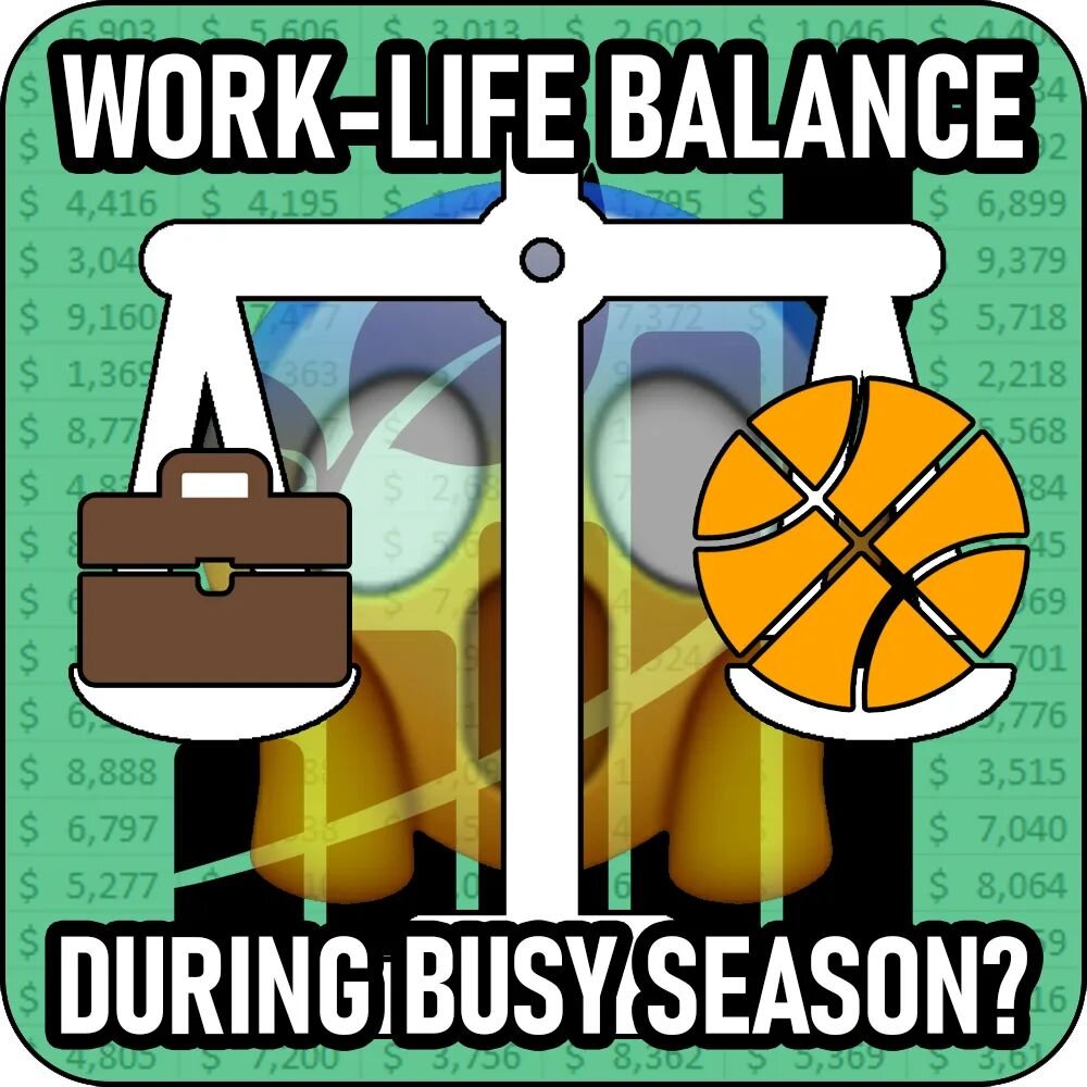 How can you achieve work-life balance during busy season?

It's not easy, but it can be possible! This week I shared my strategy for balancing the long hours of public accounting and client obligations with everything else in your life. Here's the su