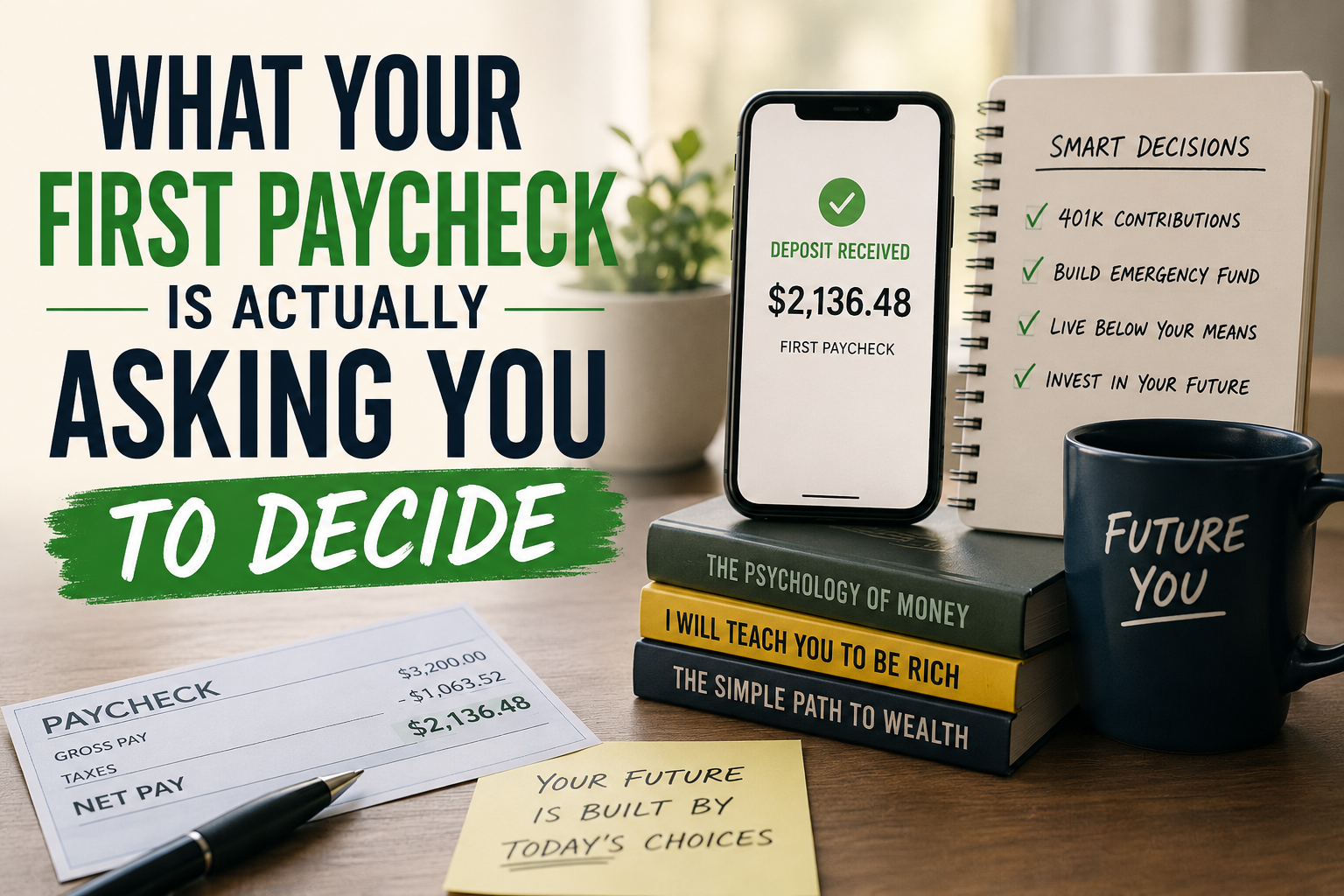What Your First Paycheck Is Actually Asking You to Decide