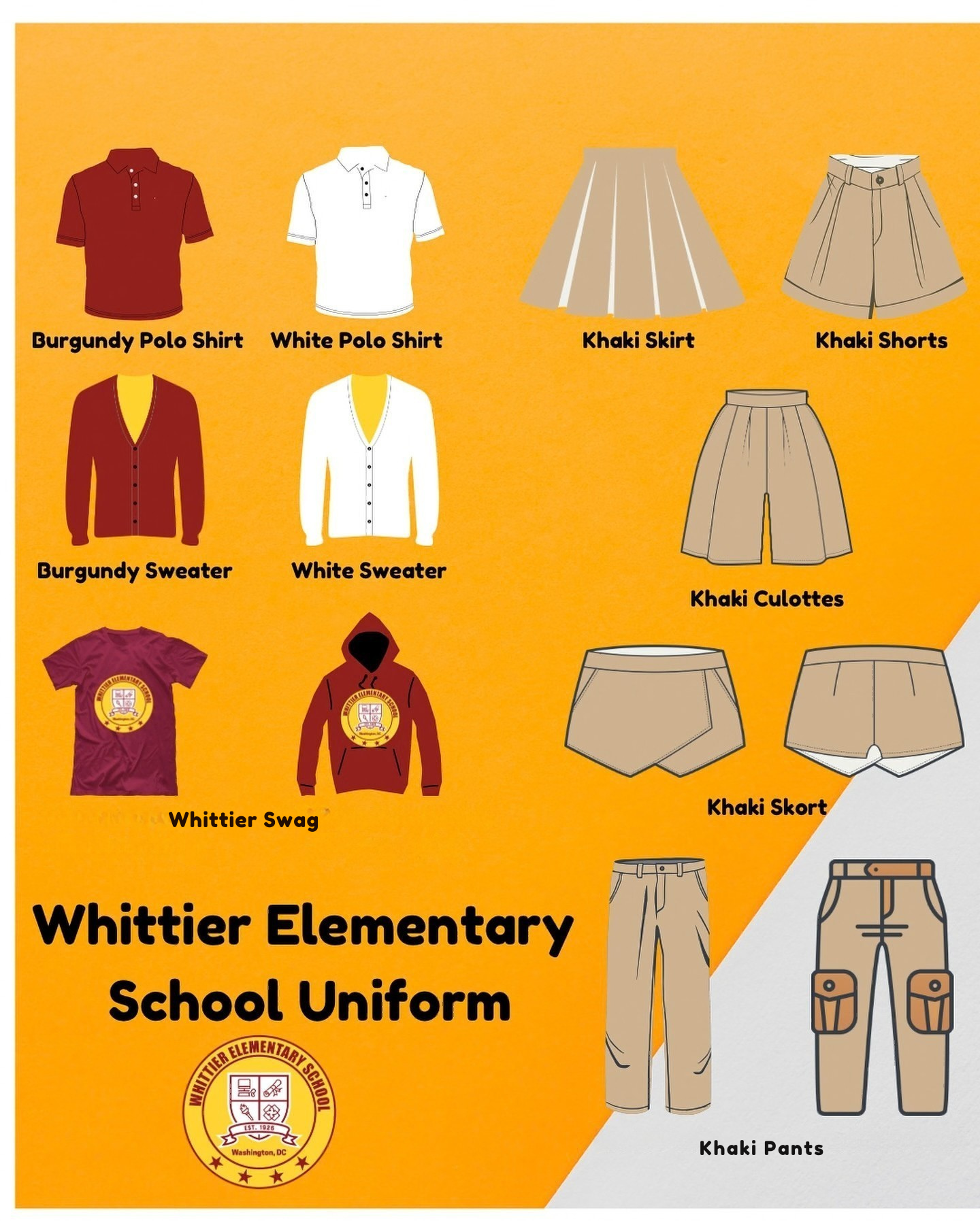 Whittier dress code options