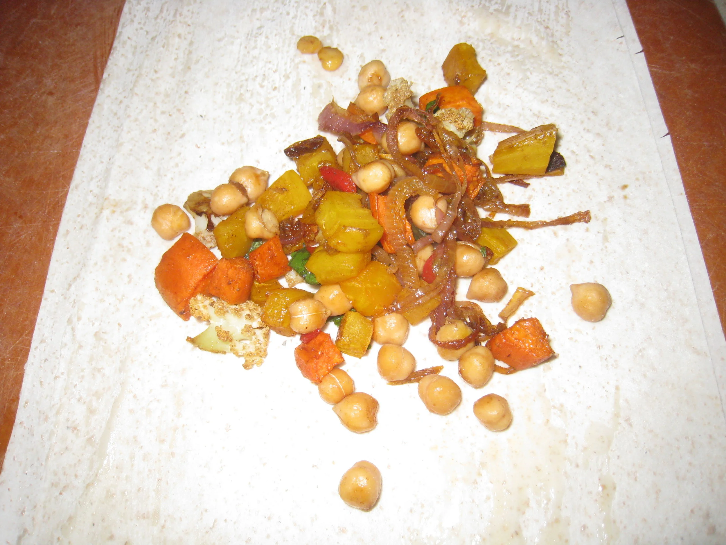 rolling the burritos