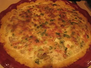 Artichoke Tart with Polenta Crust