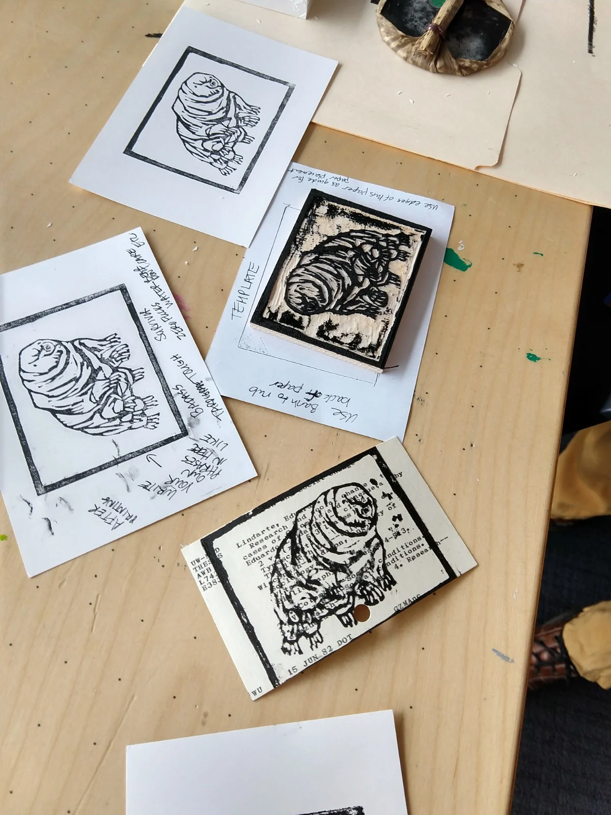 Print from woodcuts already completed