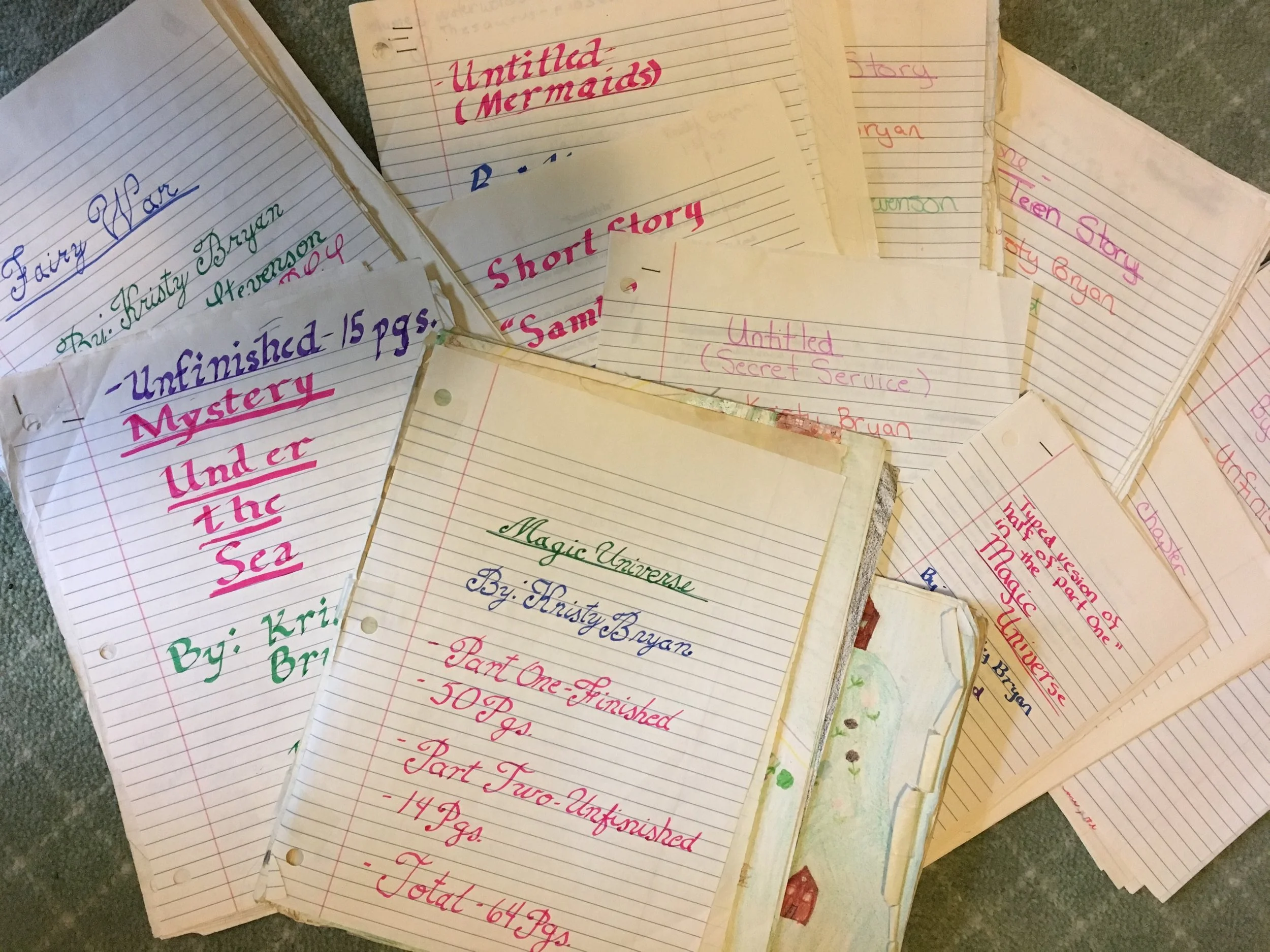 Many unfinished (but much loved) childhood stories!