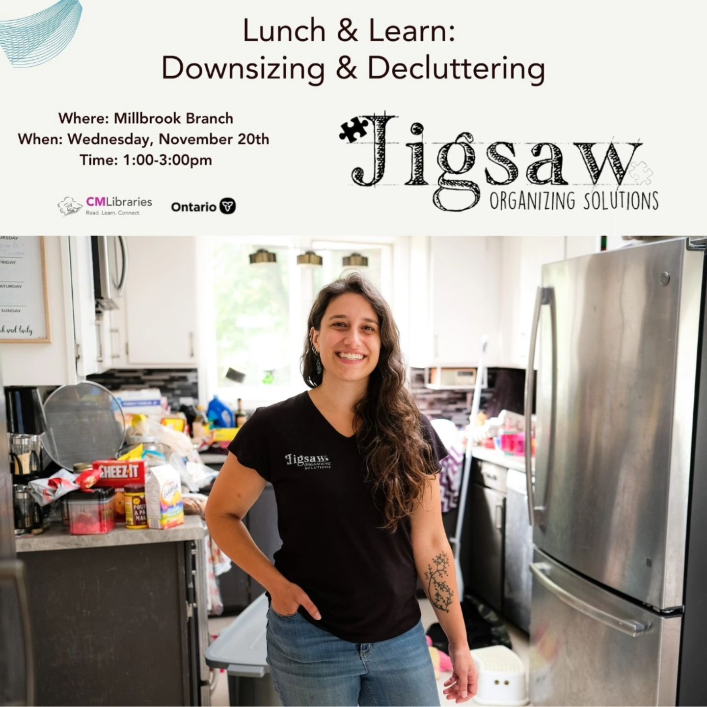 Upcoming workshop this Wednesday!

This is part of a series called &quot;Things I Wish I Know Before I Was a Senior.&quot; 👵

I will be sharing organizing tips, focusing on the downsizing side of things. Keep the clutter at bay in your daily life, a