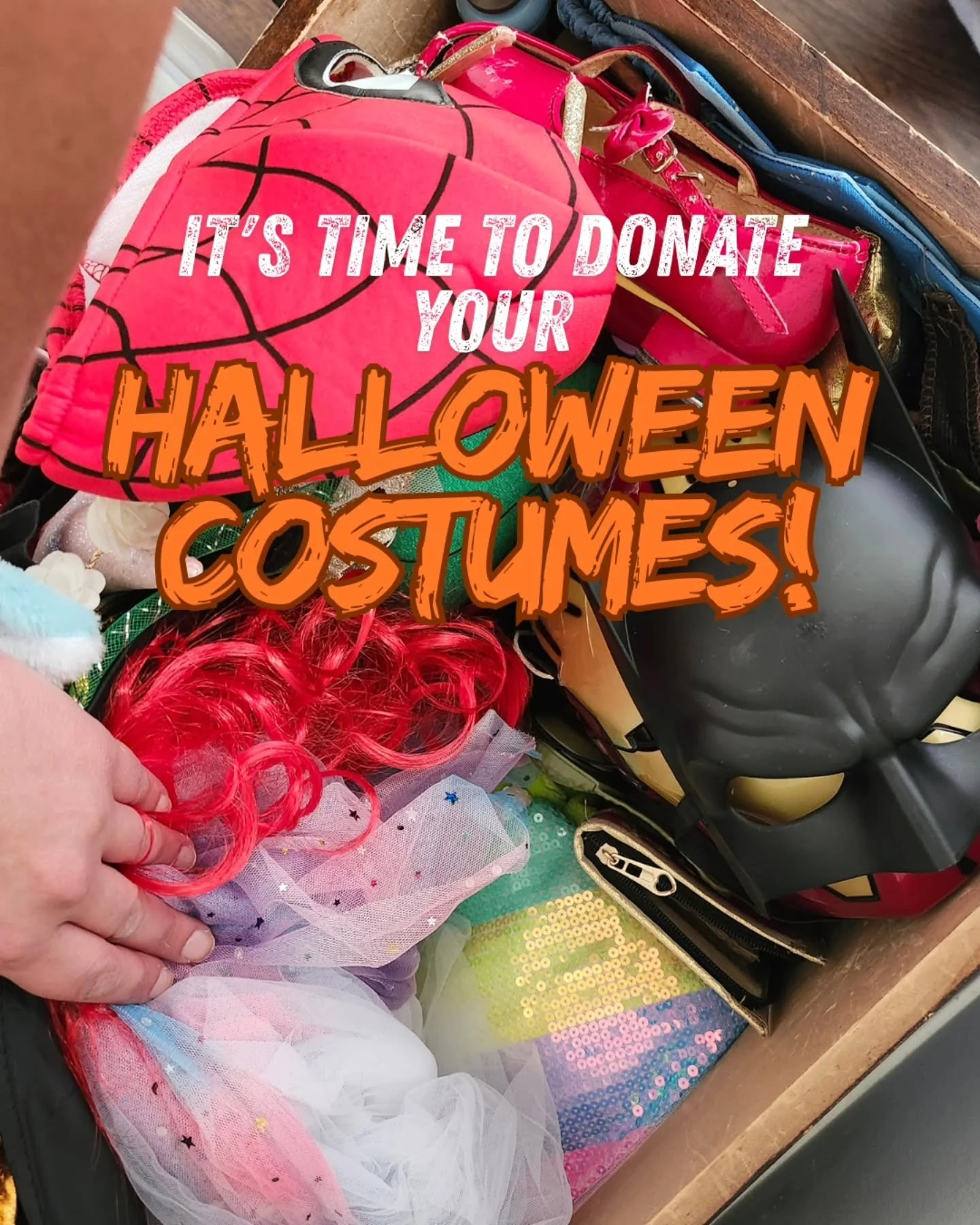 This is the BEST time to go through your kid's or adult Halloween costumes!! 🎃

Not only will it allow you to create more space in storage, but it will give enough time for secondhand shops to actually sell those costumes before the 31st 👻

Make su