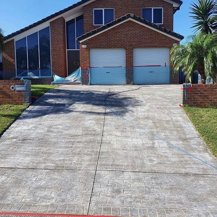 Get rid of that tired old neglected stencil driveway! 

Another ripper transformation this time the lads using our own south coast decorative concrete supplies resurfacing system. It can change the whole look of your house!