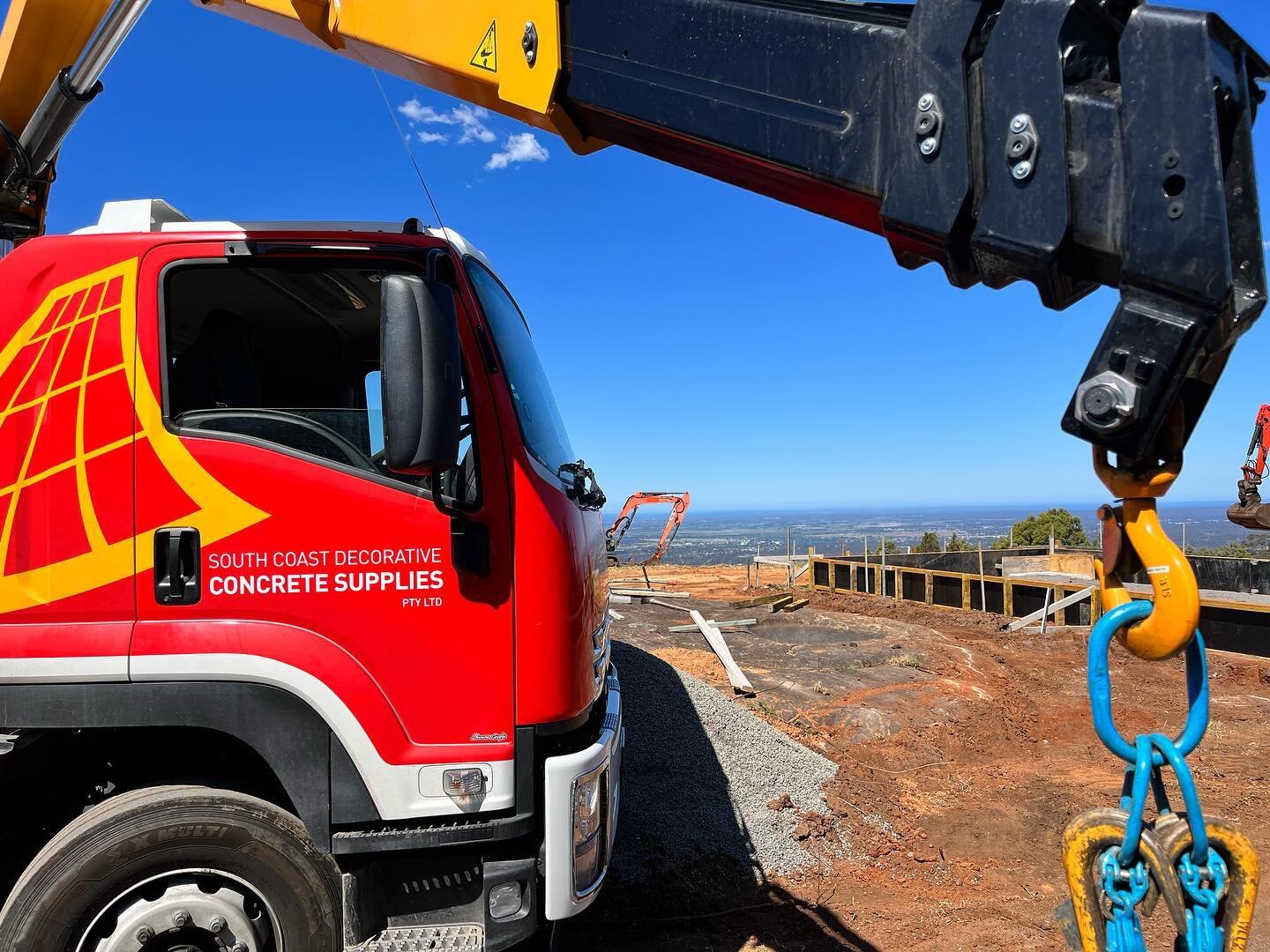 On top of the world today for a house slab delivery at browns mountain. What a view 😍