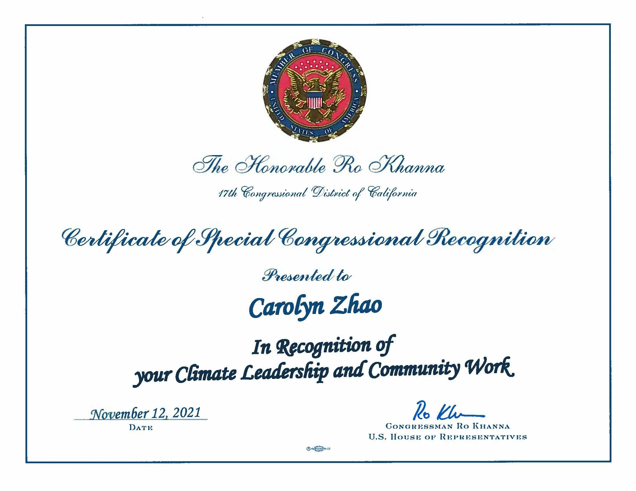 State &amp; Federal Representatives Recognize SVYCA Student Leaders