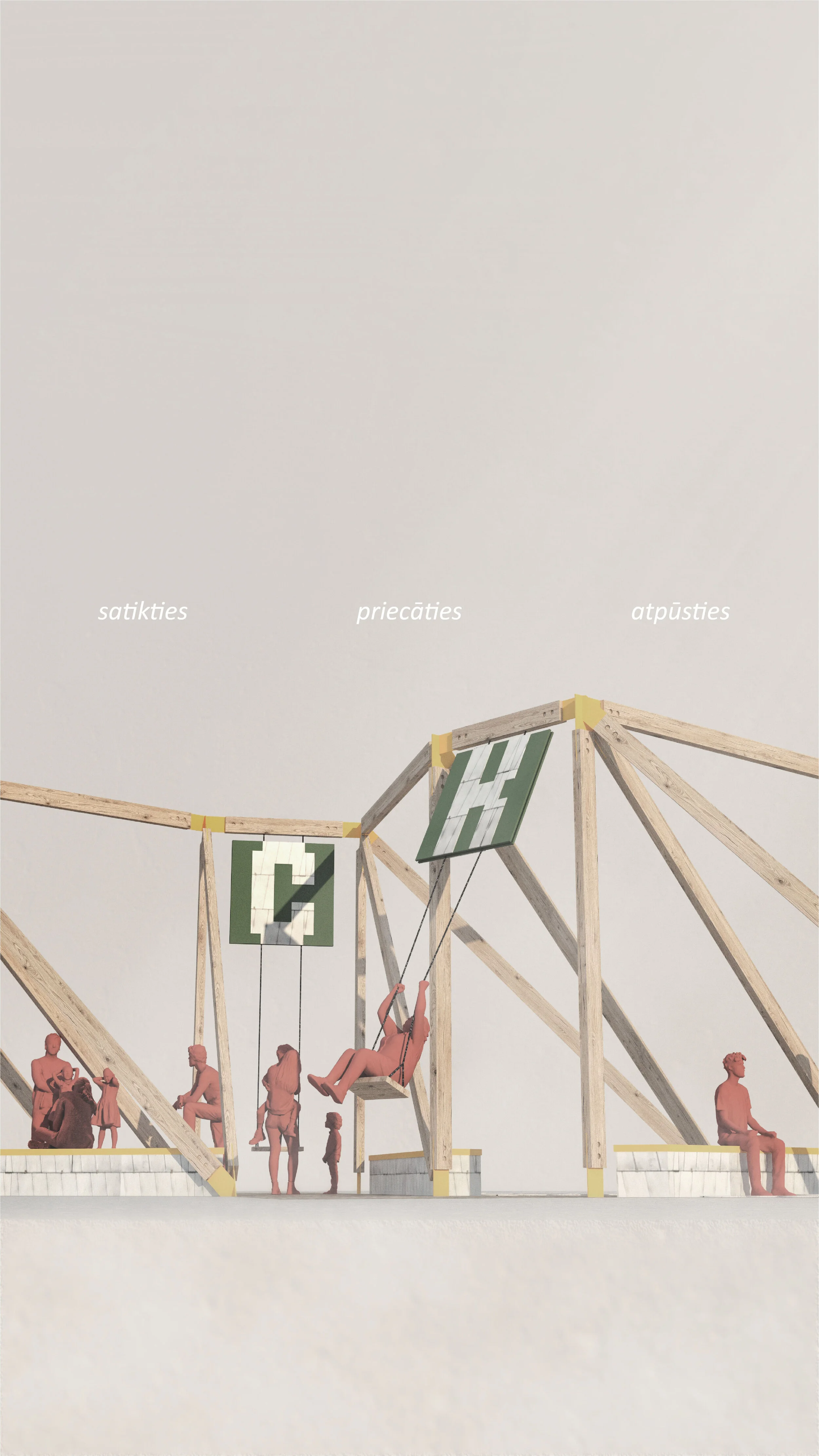 Pieturvieta: Rucka, swings Cēsis, NOMAD architects, arhitekti