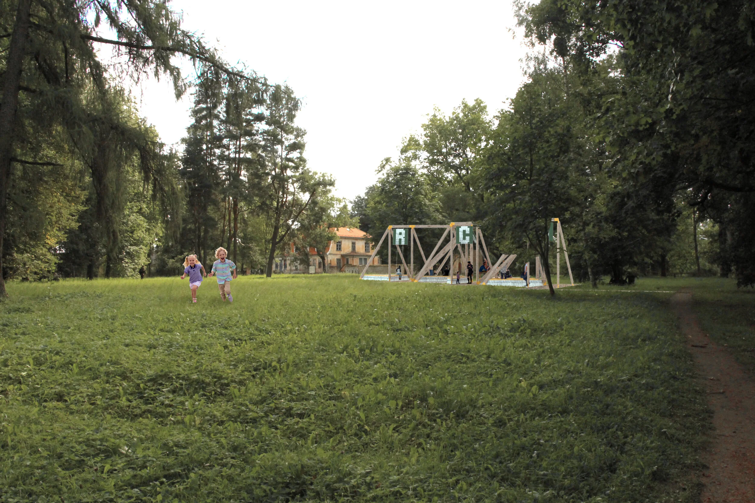 Pieturvieta: Rucka, swings Cēsis, NOMAD architects, arhitekti