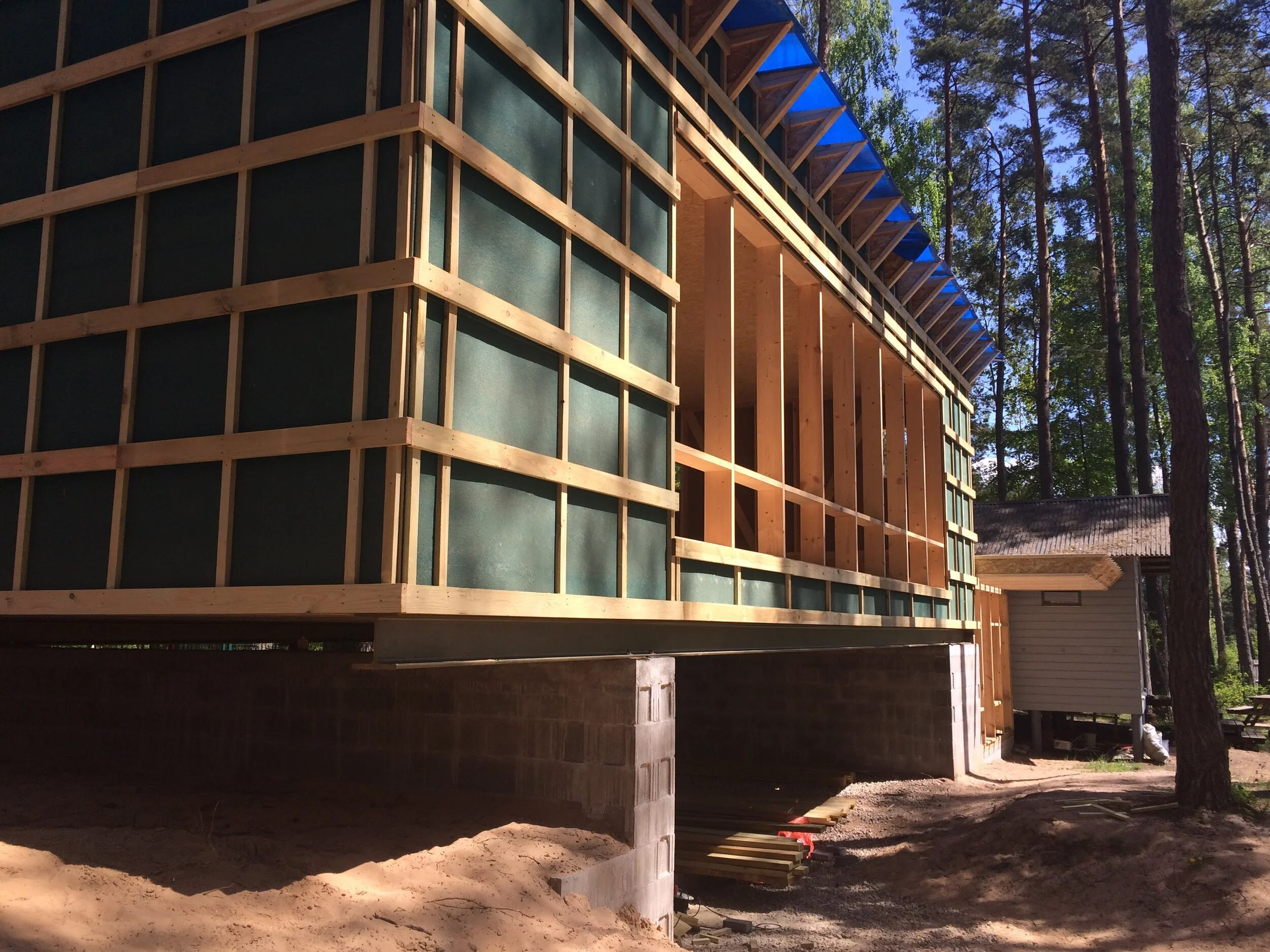 Bridge House, Latvia, extension, wood construction, NOMAD architects, arhitekti