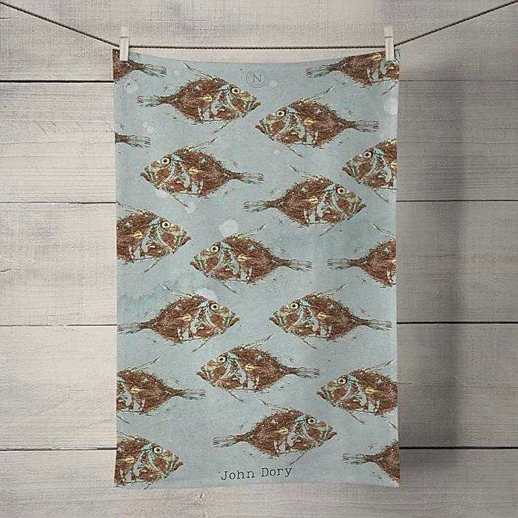 John Dory Gyotaku Tea Towel