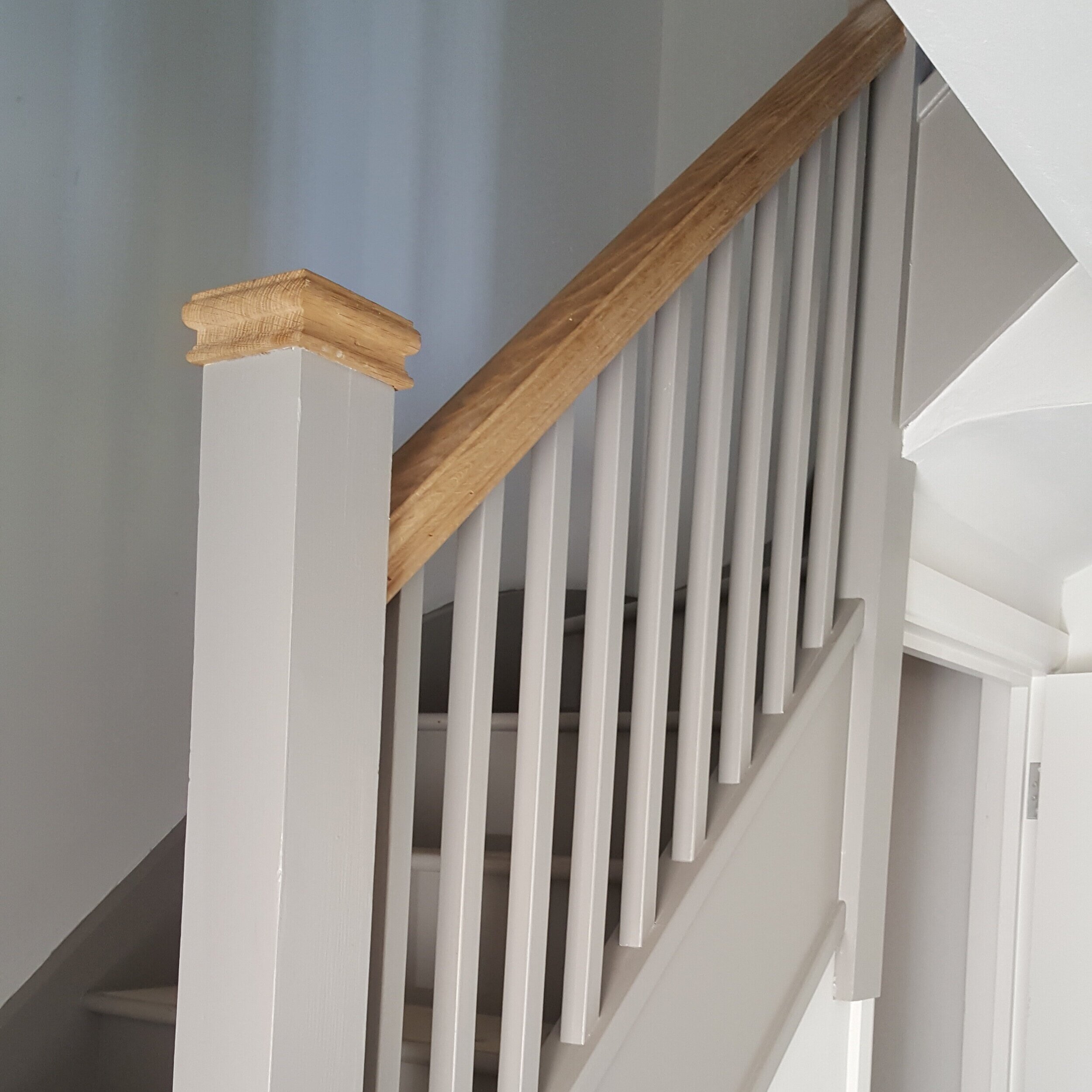 Wooden staircase made by locally based Castle House Joinery