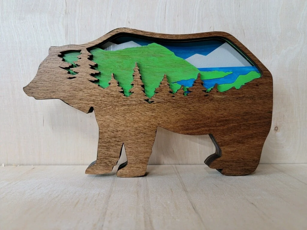 Layered Wooden Bear