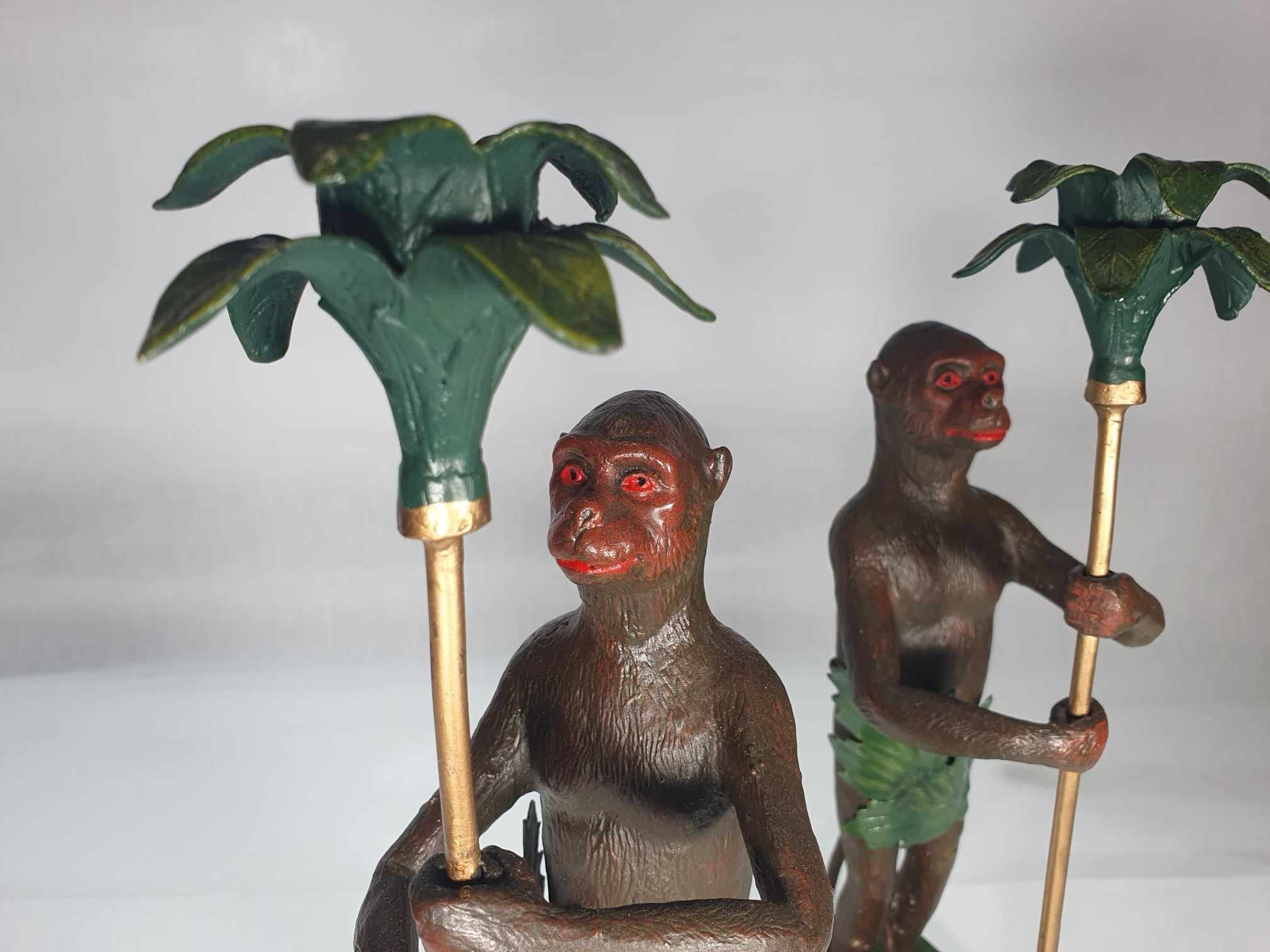 Cold painted bronze Monkey candle holders 11.jpg