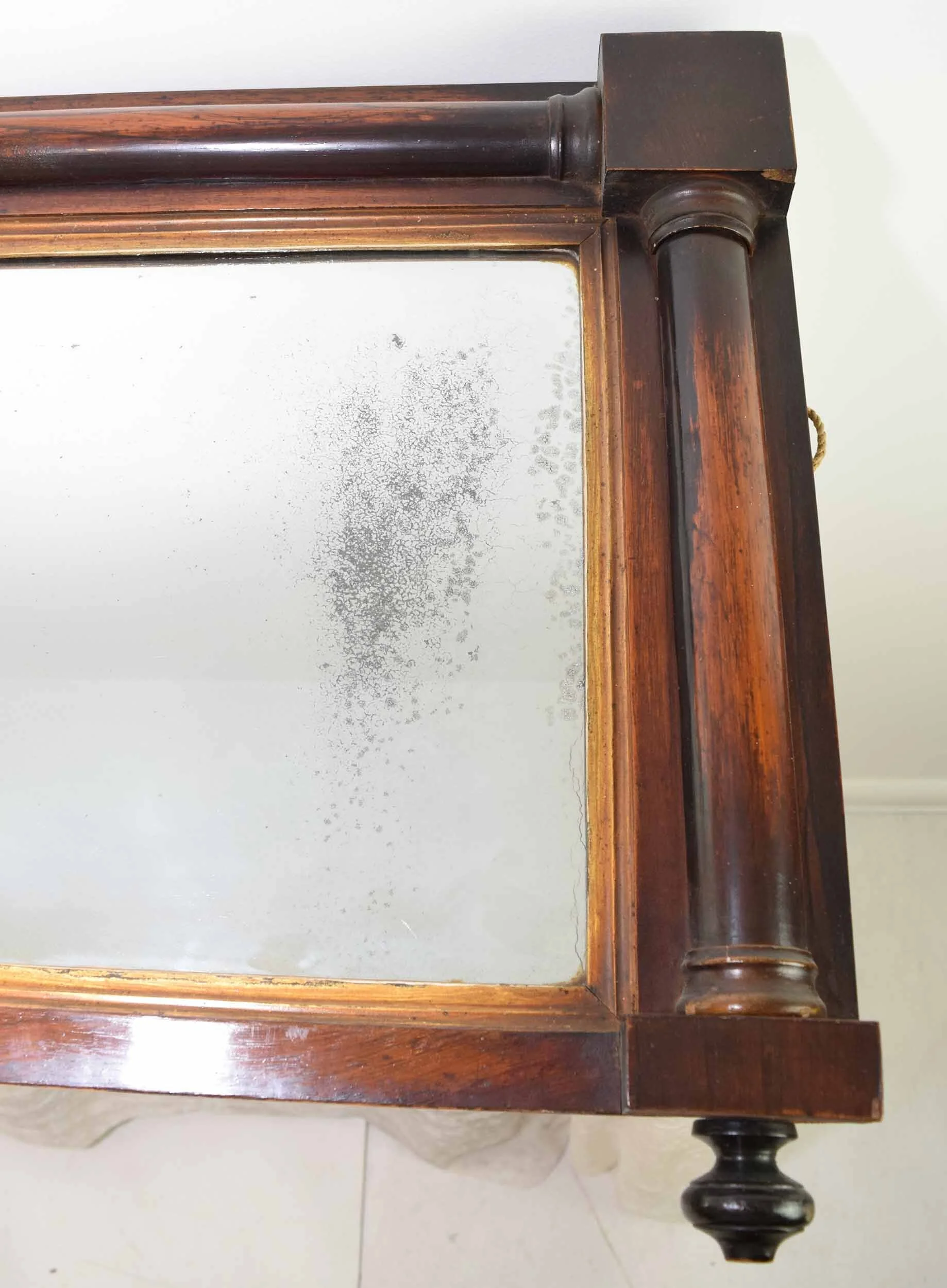 Regency Rosewood Overmantle Mirror 3