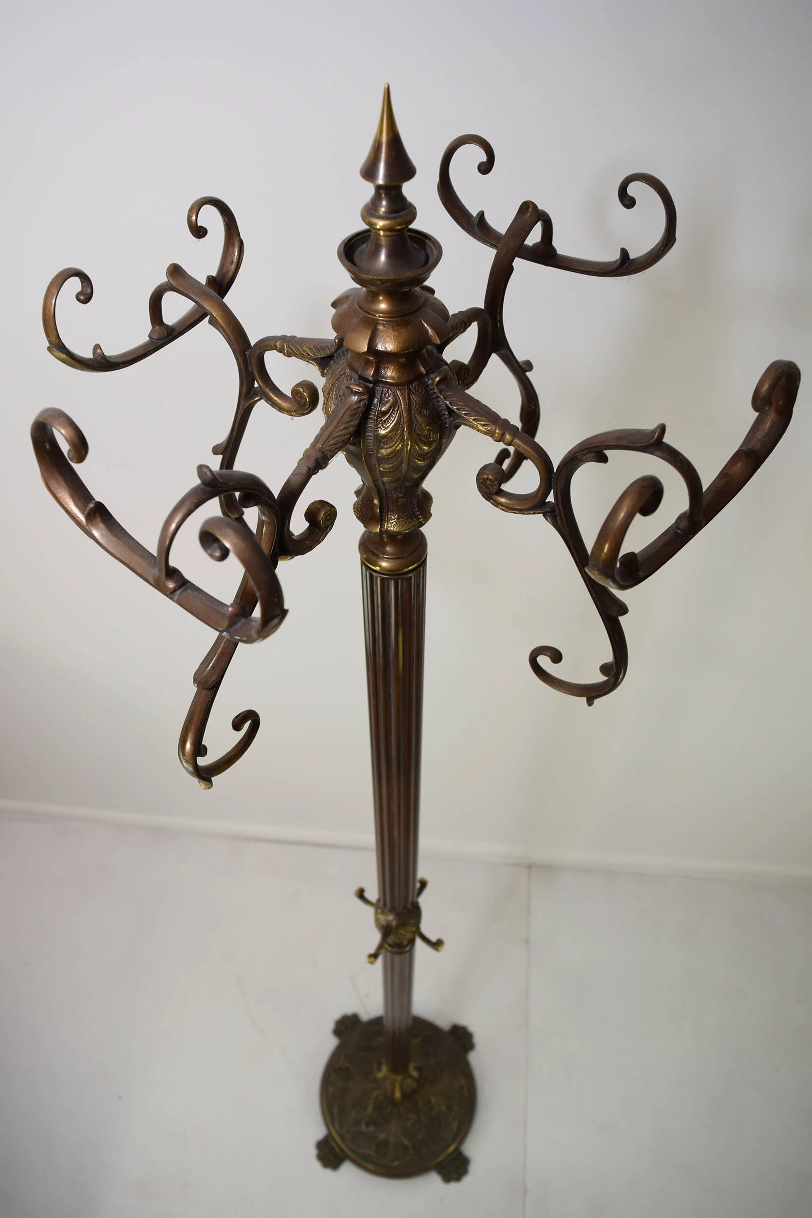 Ornate Brass Hat and Coat Stand 1