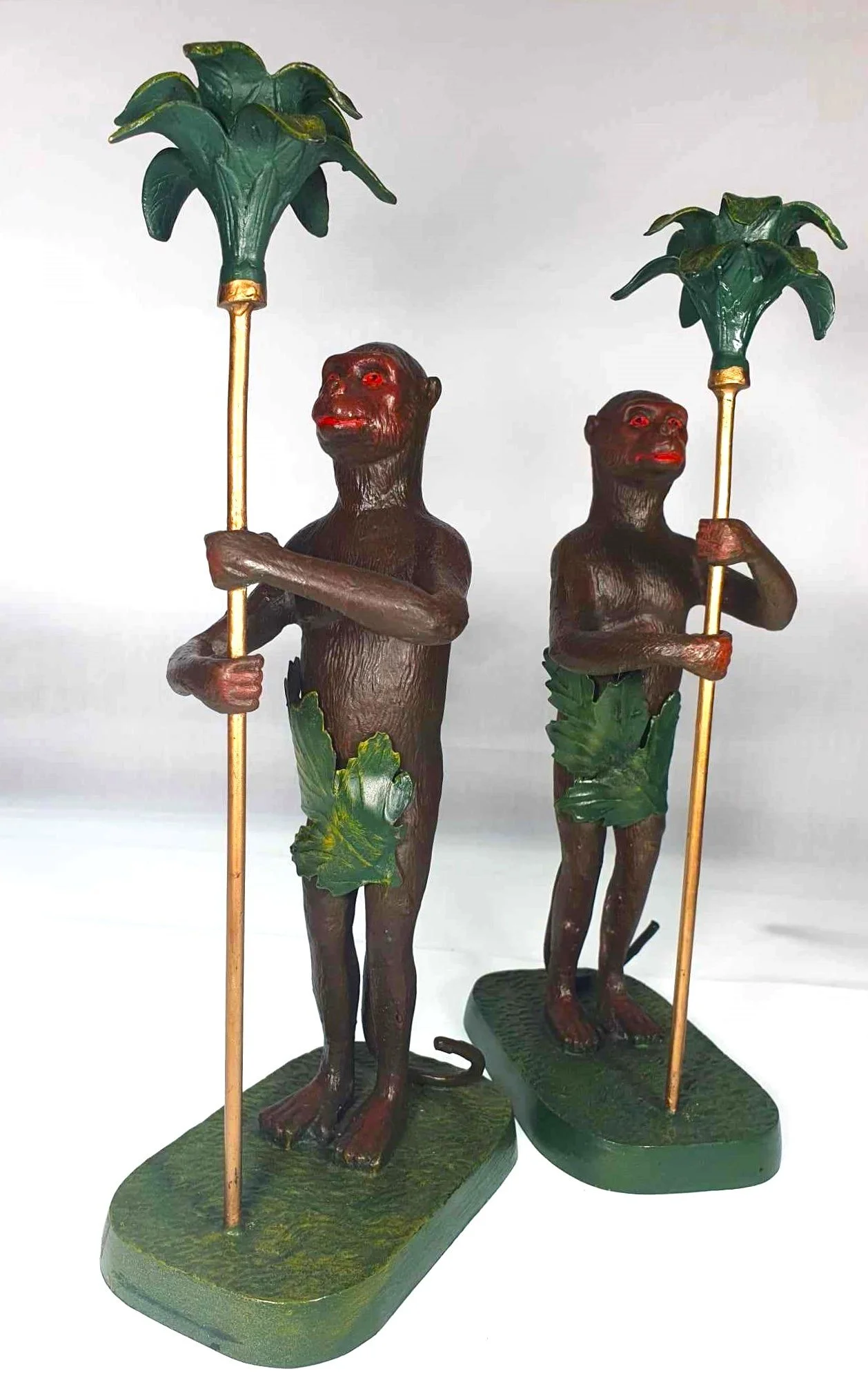 Cold painted bronze Monkey candle holders 4.jpg