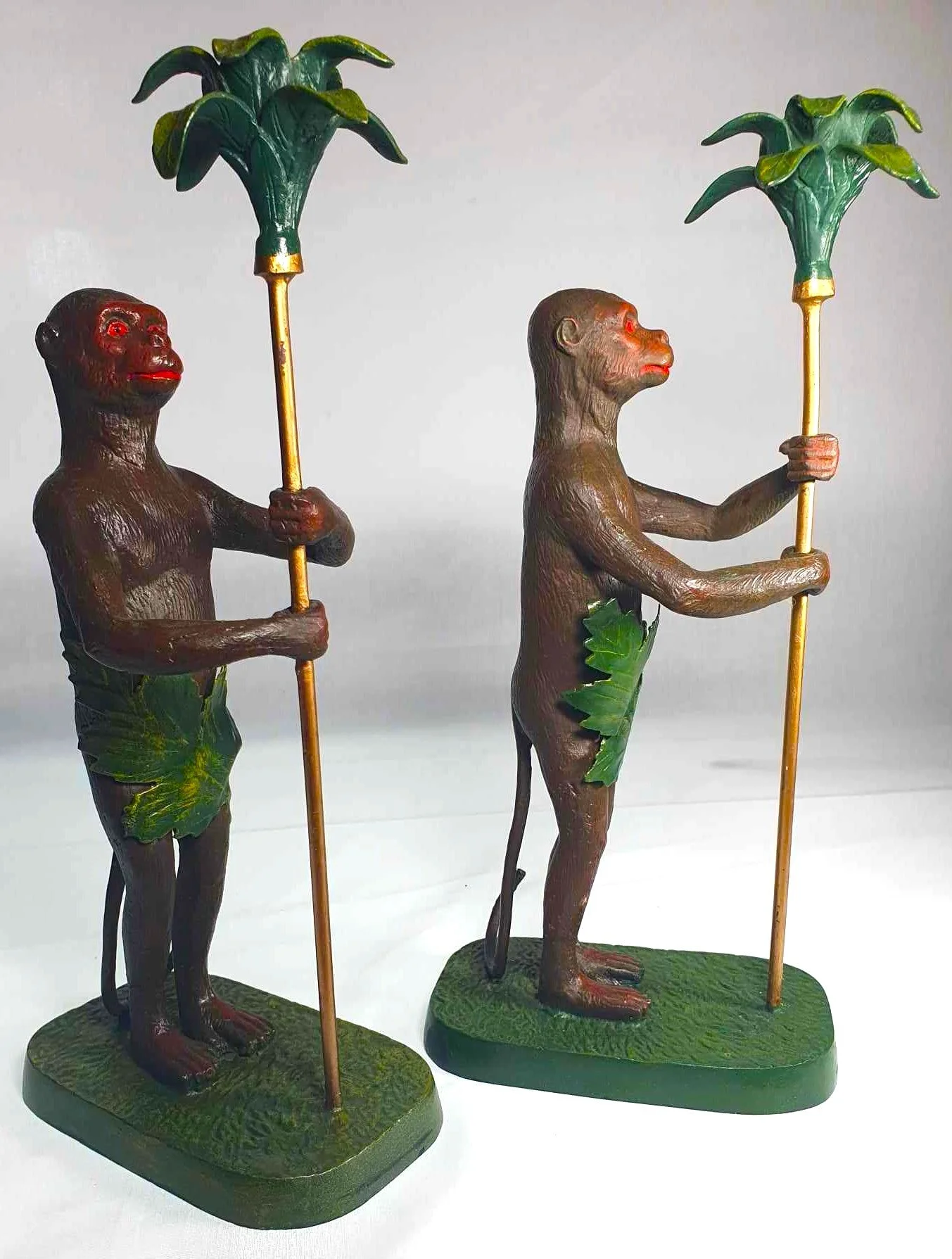 Cold painted bronze Monkey candle holders 5.jpg