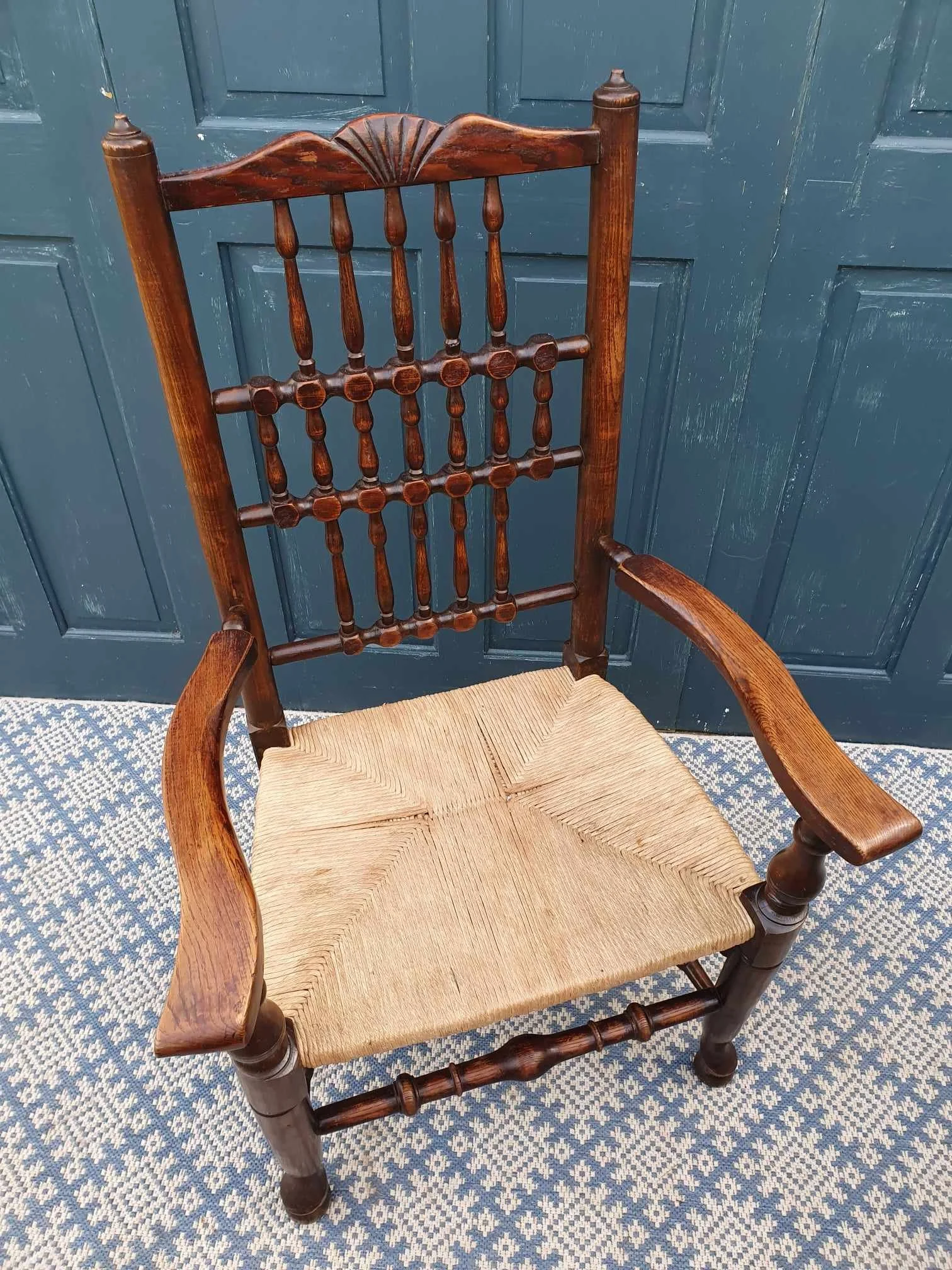 Pair of Spindle back armchairs 5.jpg