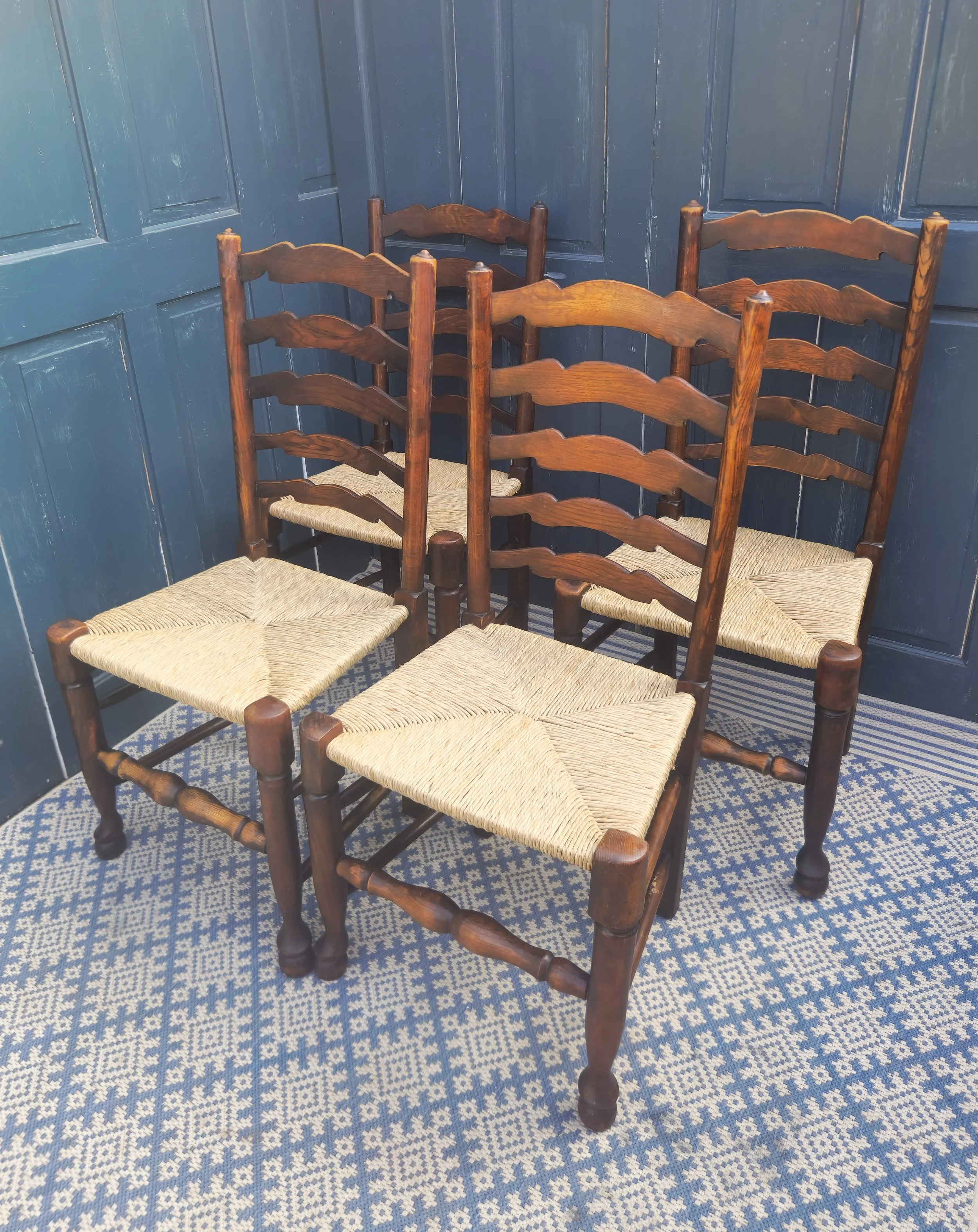 Set of 4 Arts & Crafts rush seats 3.jpg