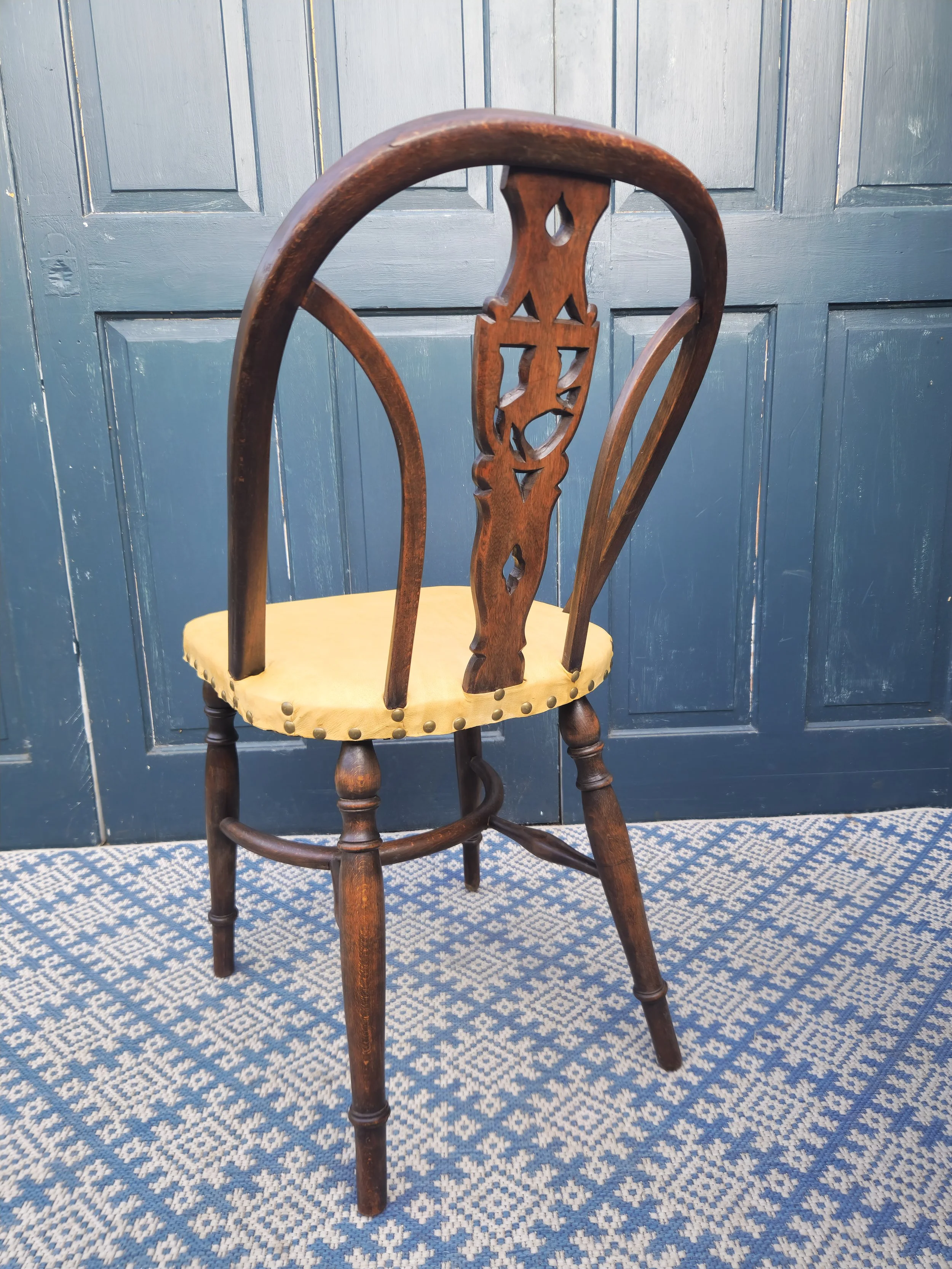 Arts & Crafts Gothic Heraldic Lion-Back Windsor Chairs 13.jpg