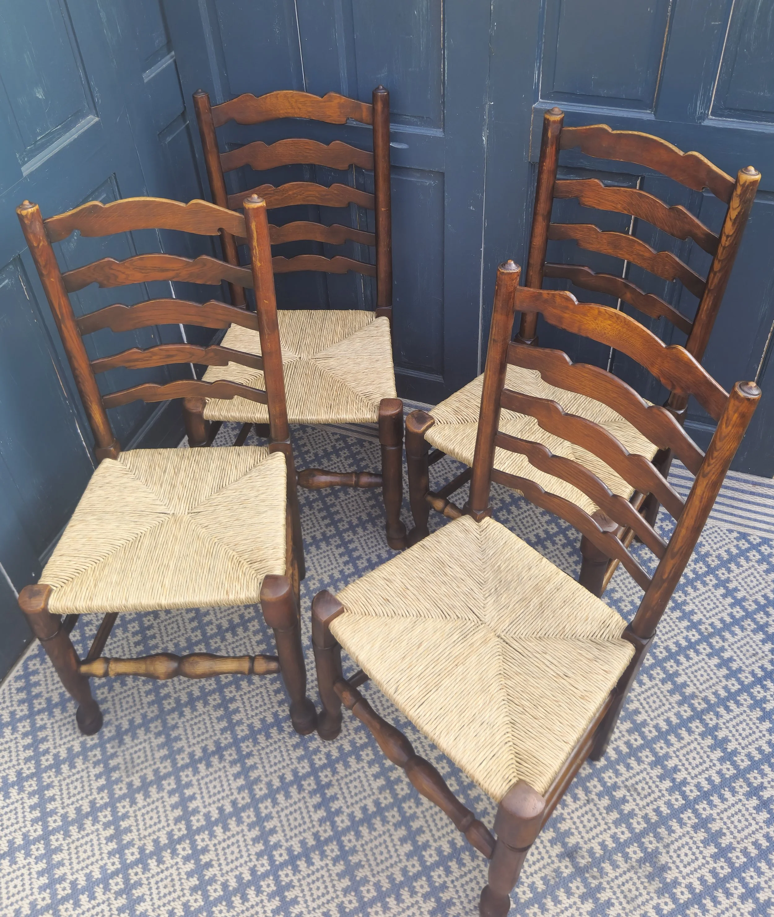 Set of 4 Arts & Crafts rush seats 5.jpg