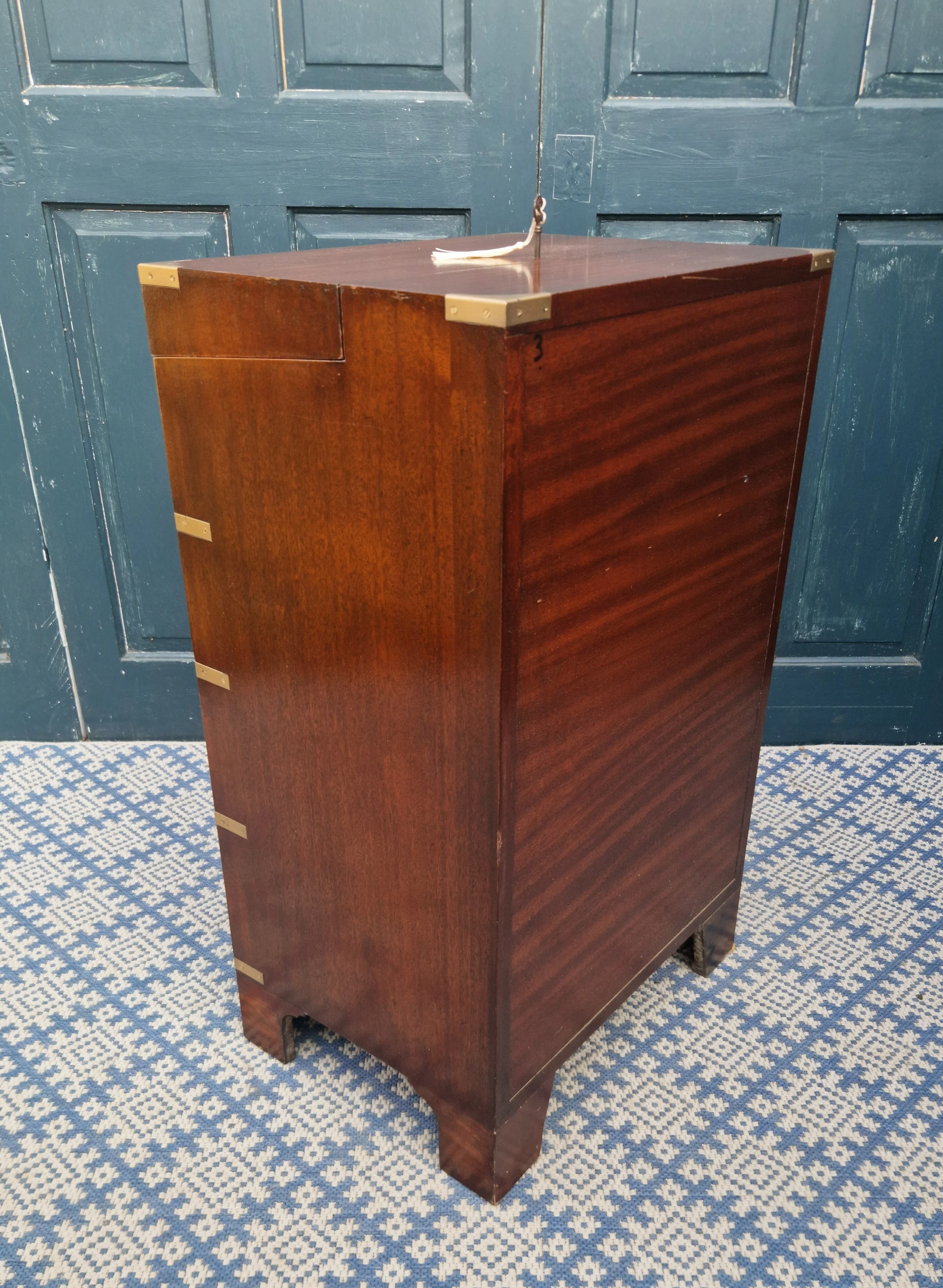 Mahogany Campaign-Style Secretaire Chest 4.jpg