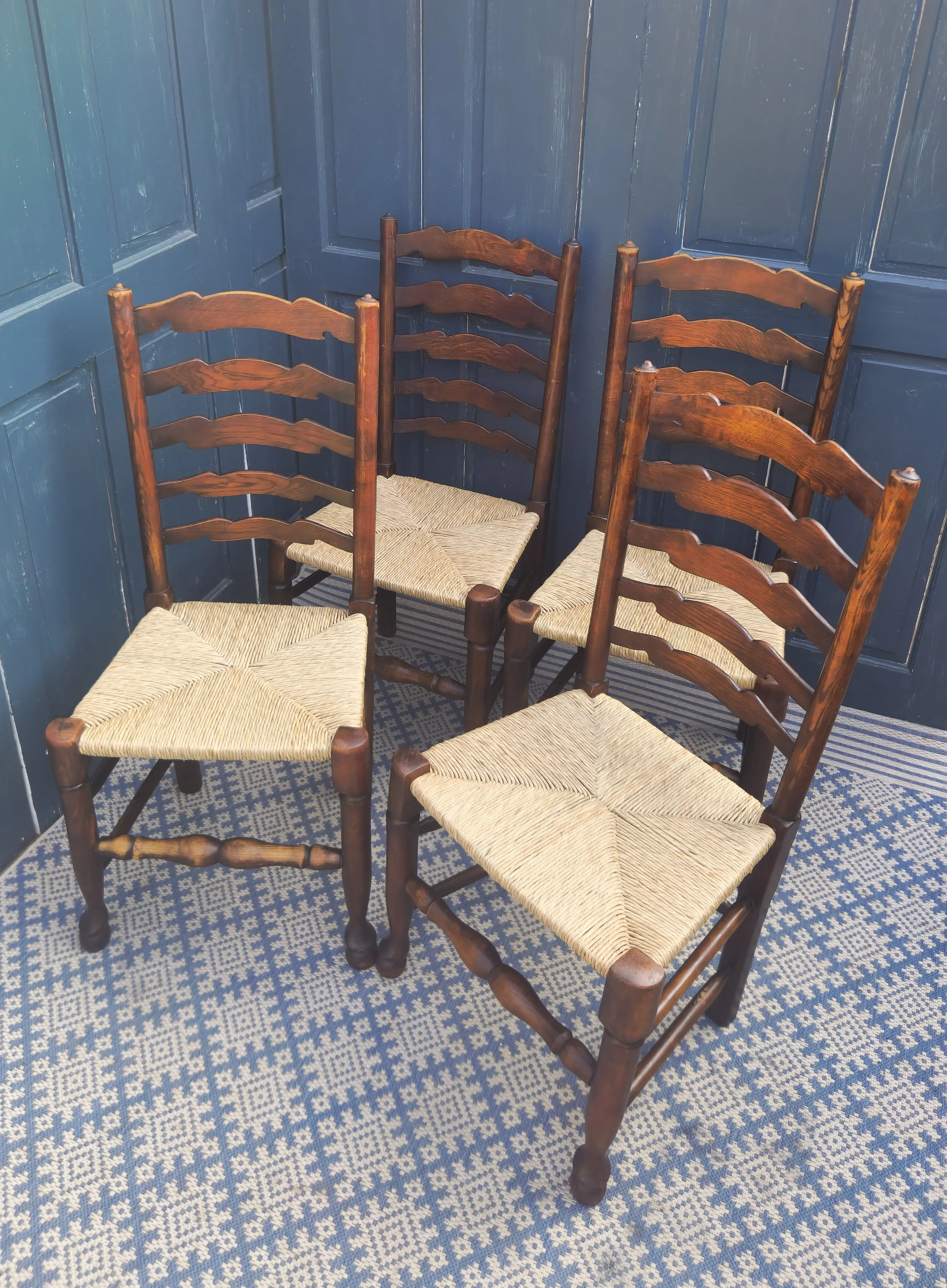 Set of 4 Arts & Crafts rush seats 1.jpg