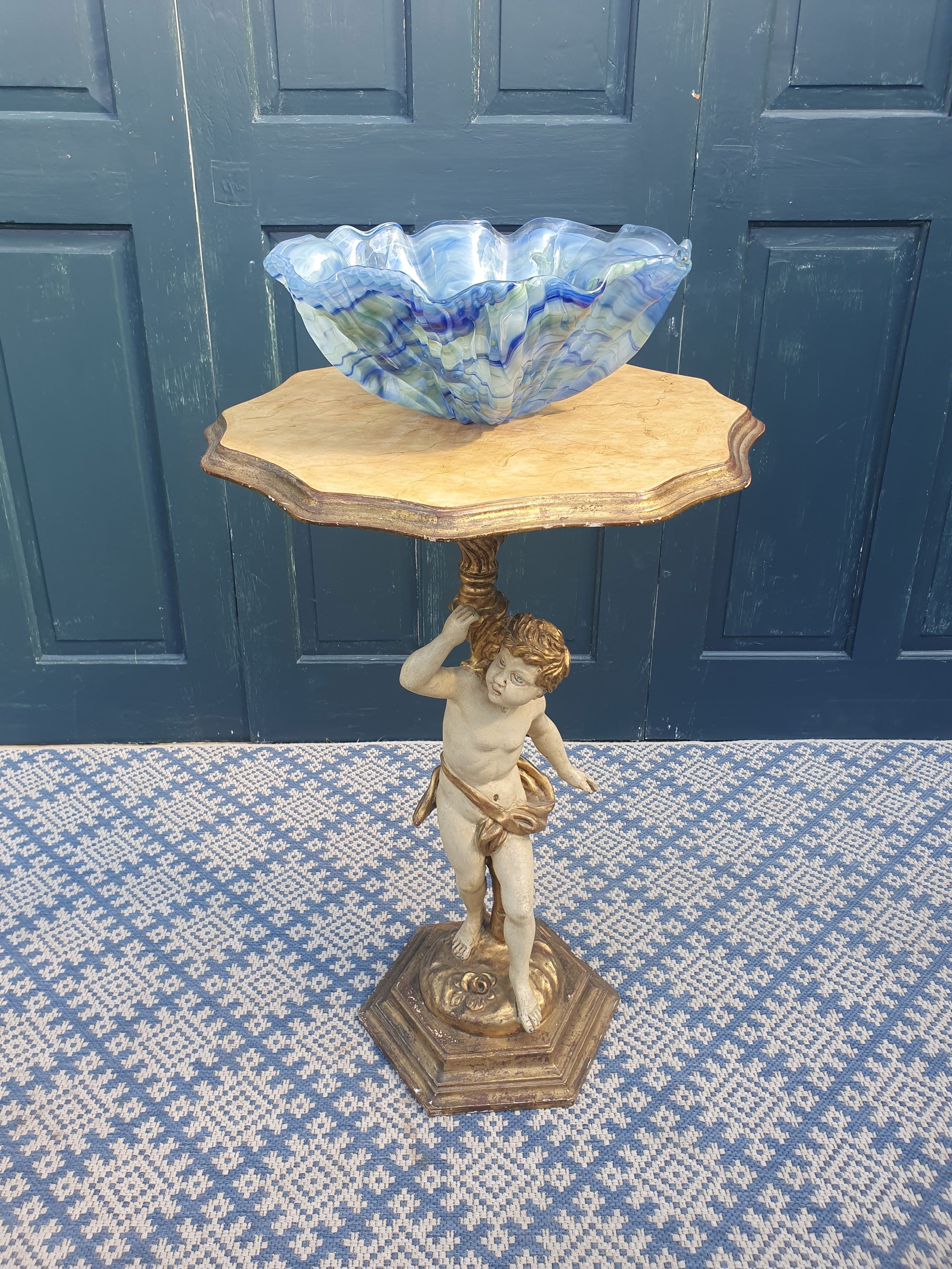 Polychrome putto side table 4.jpg