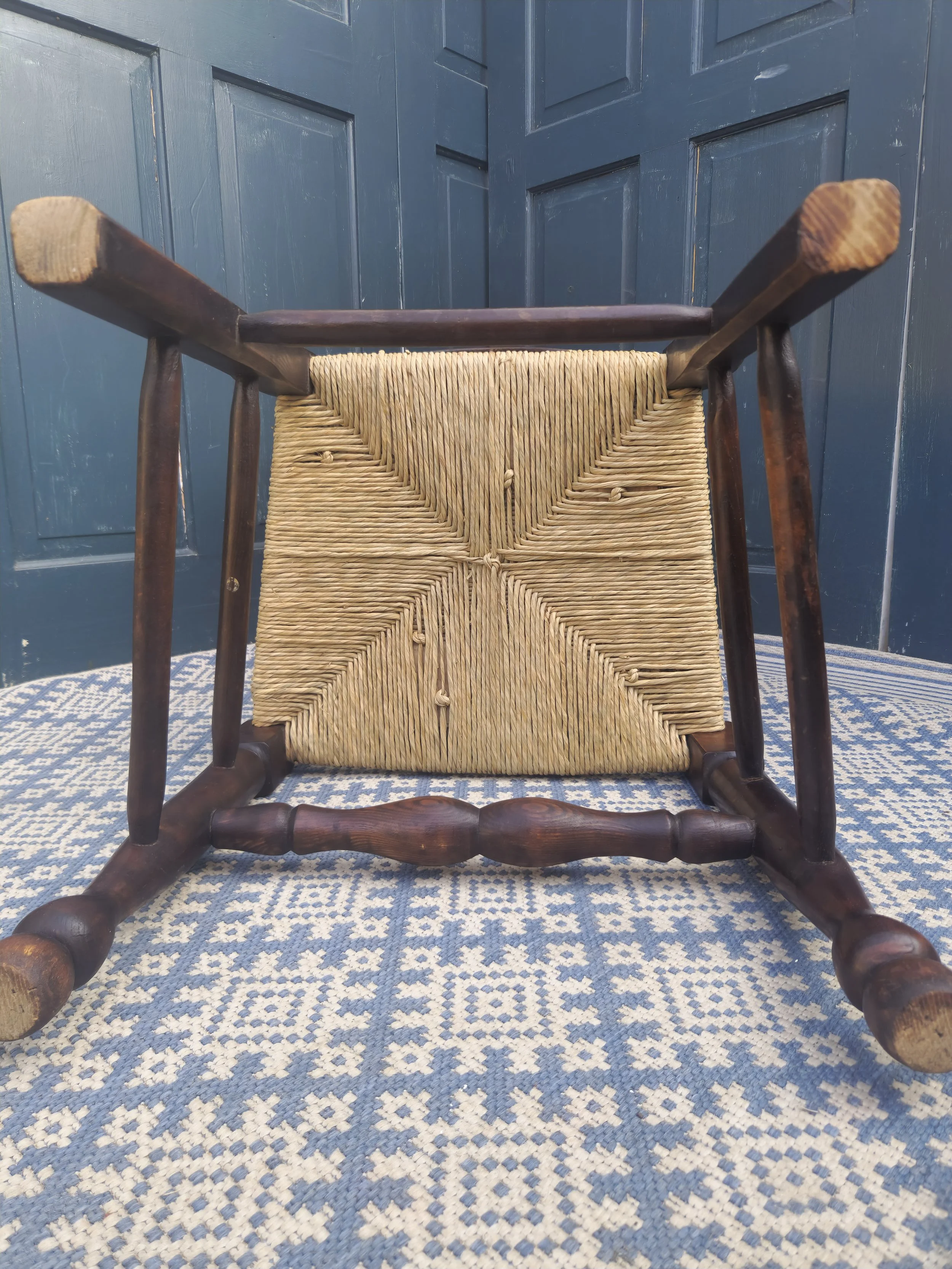 Set of 4 Arts & Crafts rush seats 14.jpg