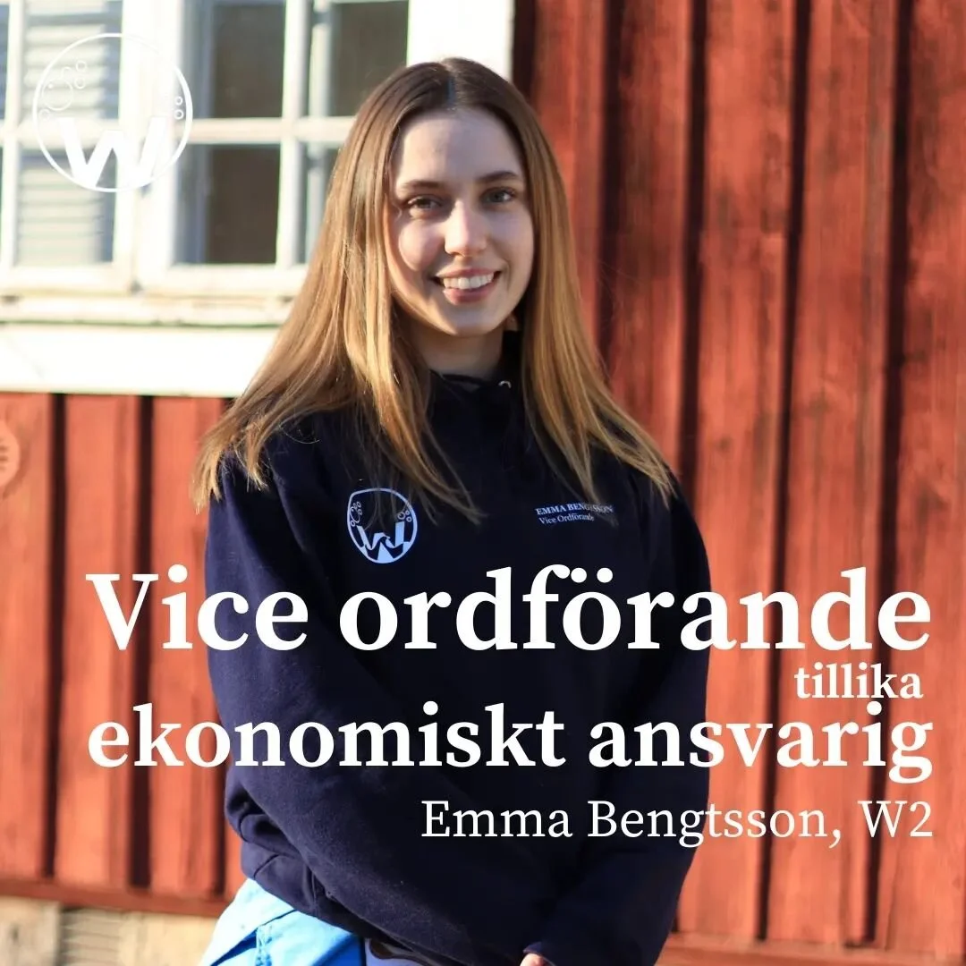 N&auml;st p&aring; tur att introducera sin post &auml;r Emma som suttit som vice ordf&ouml;rande! S&ouml;k denna posten (eller n&aring;gon annan!!) p&aring; l&auml;nken i v&aring;r bio.