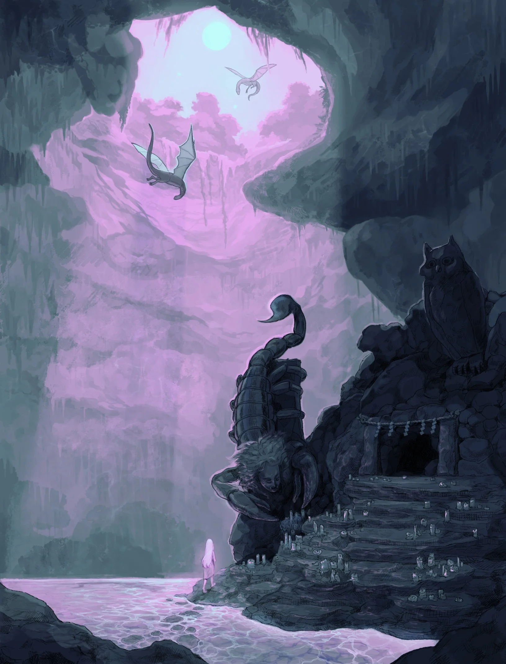 In the Shrine of the Cave God