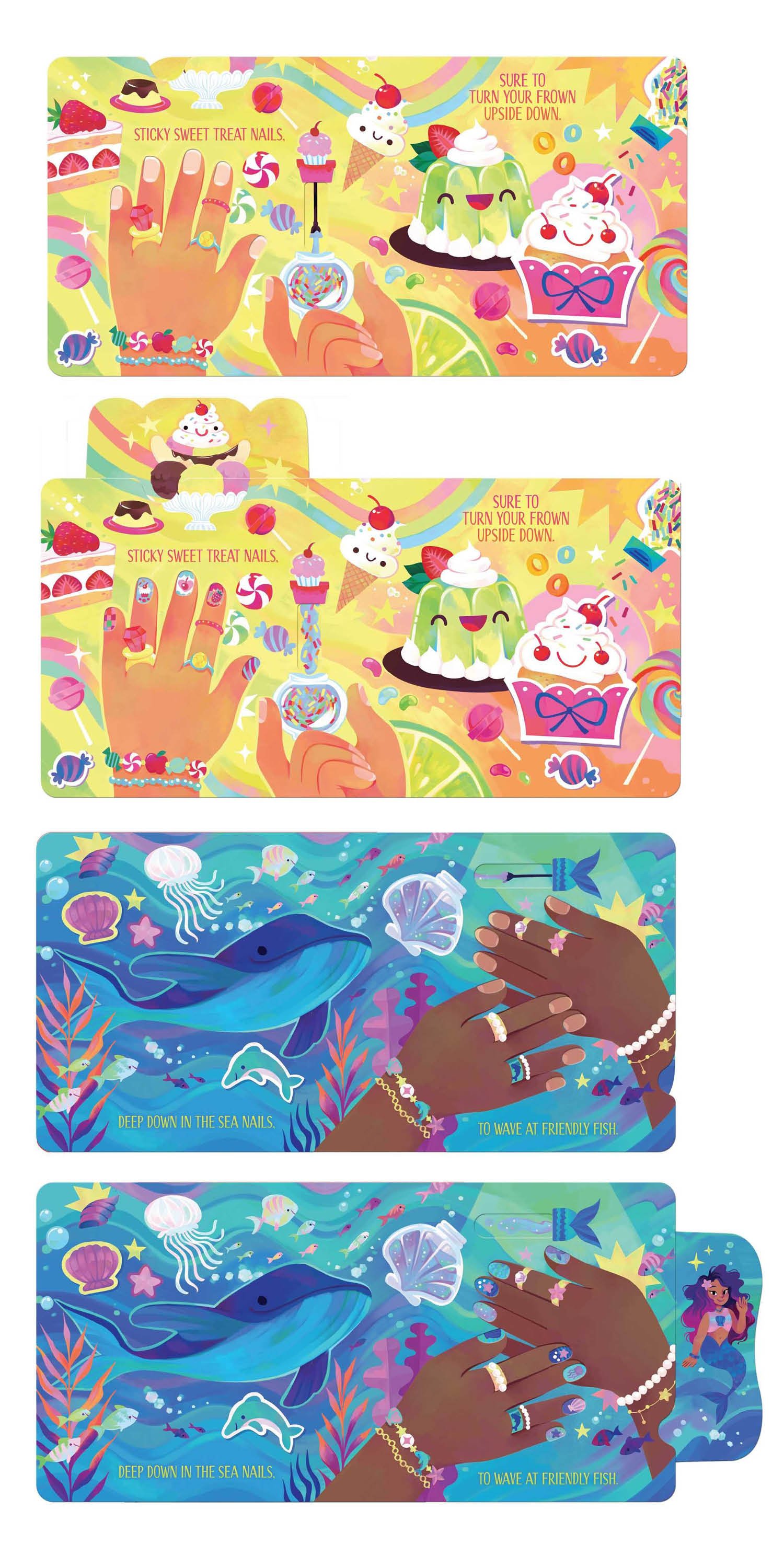 Little Hands, Major Glam! Selected interior spreads